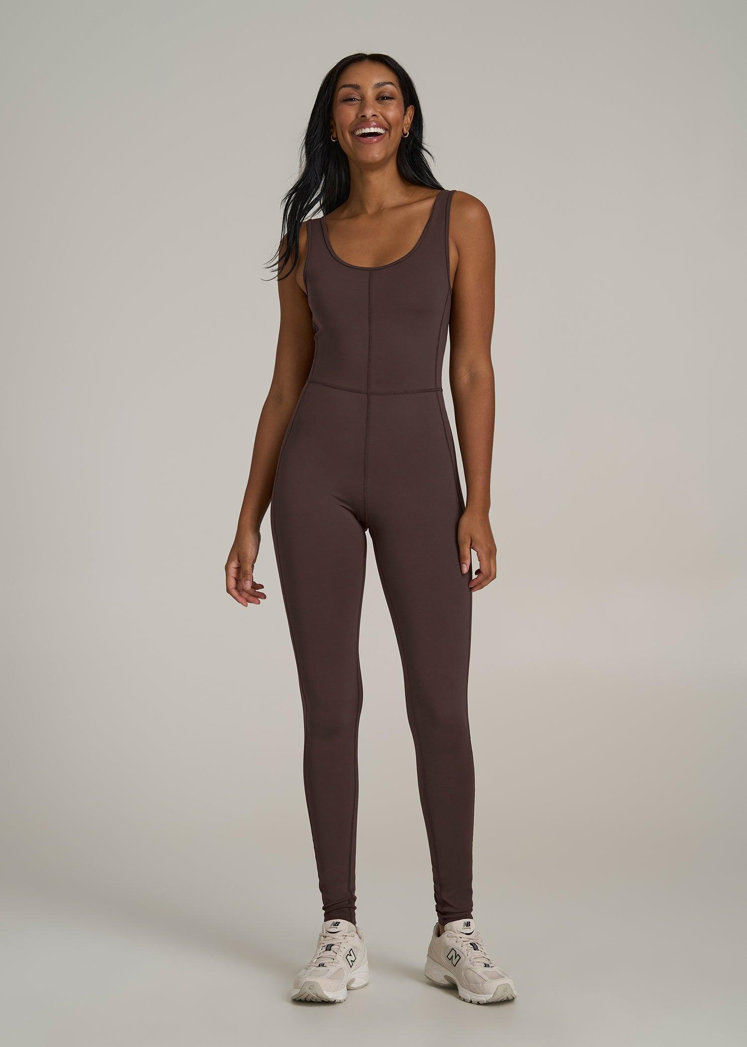 Balance Scoop Neck Tall Women's Jumpsuit in Espresso Product Image