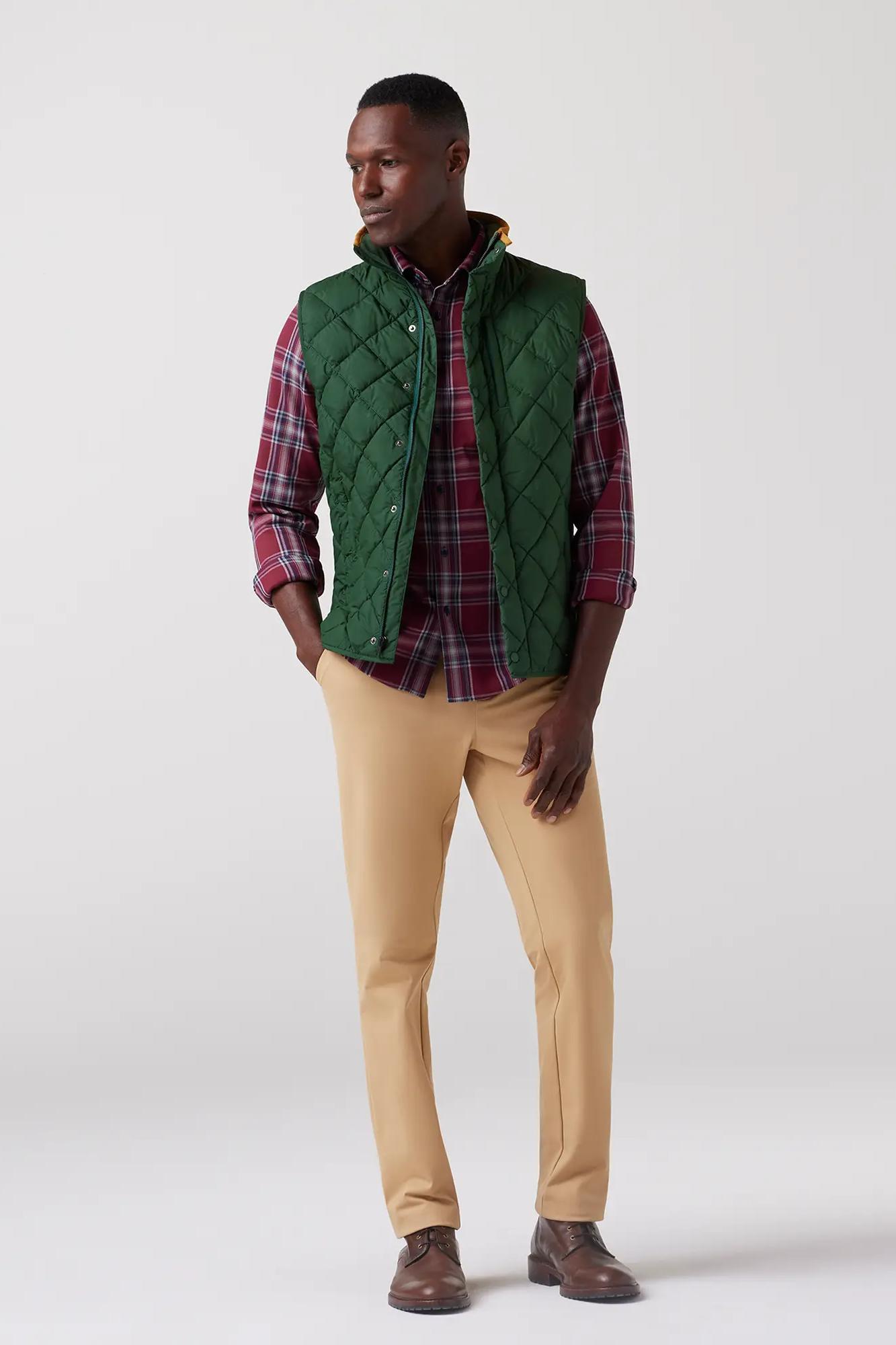 Belmot Vest - Spruce Solid Product Image