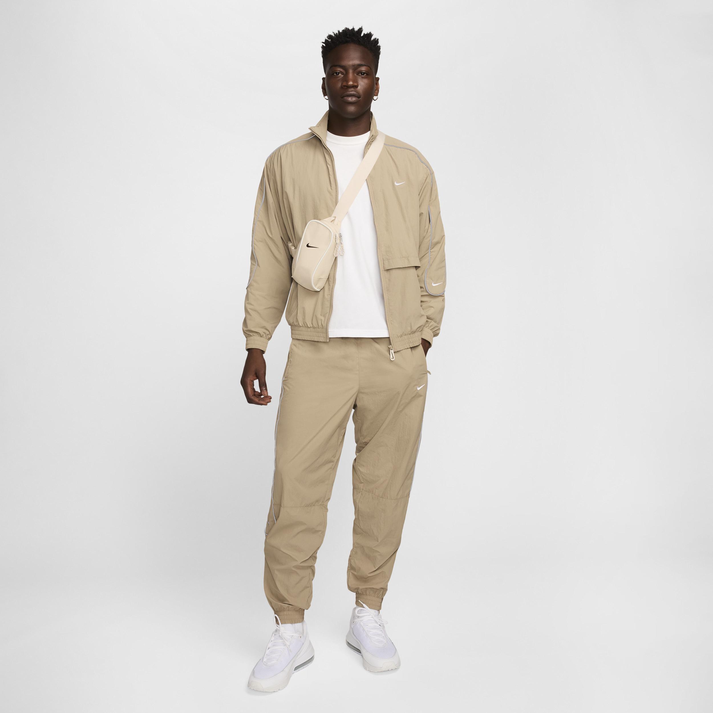 Nike Mens Solo Swoosh Track Pants - Khaki/White Product Image