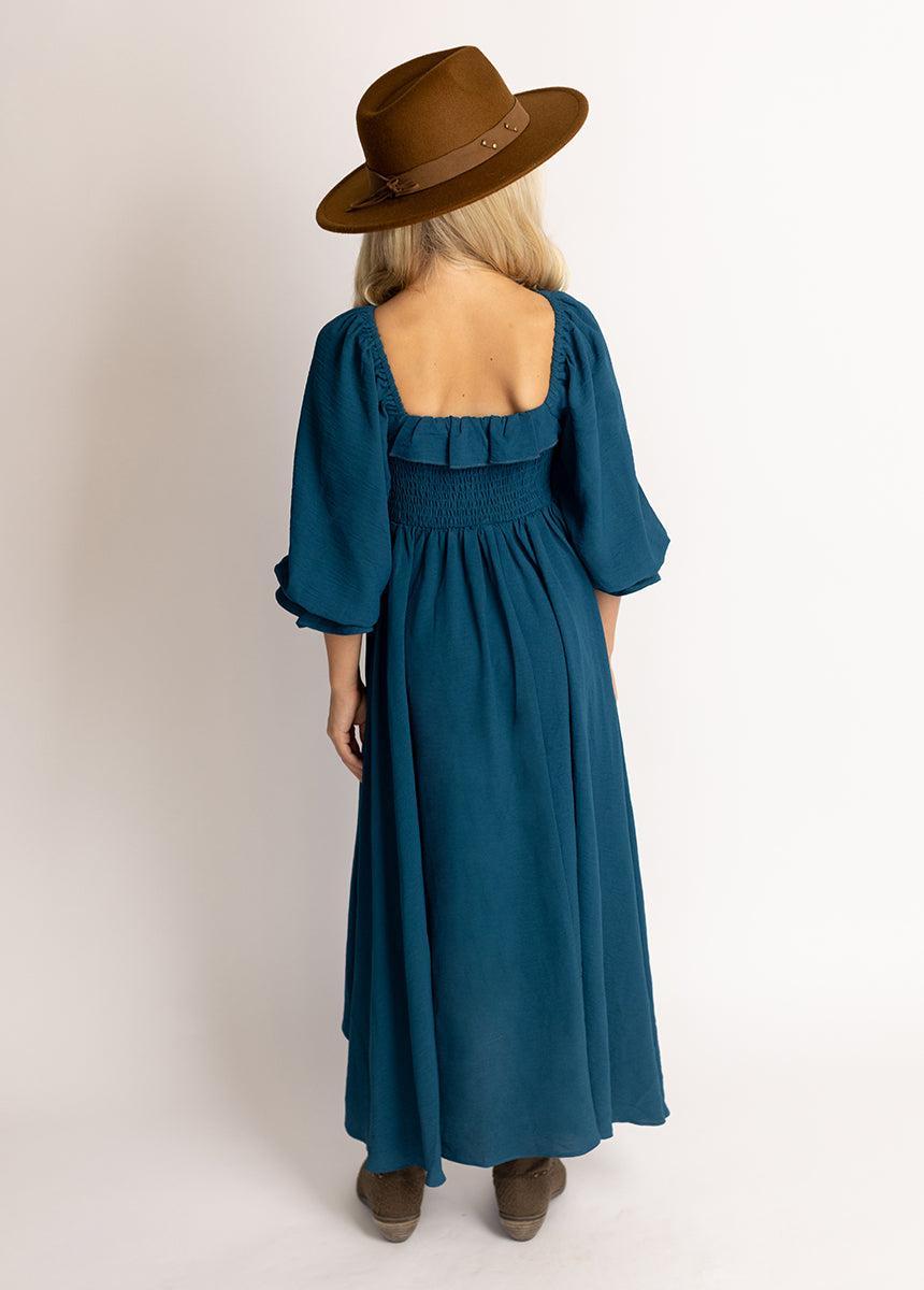 Odina Dress in Ocean Teal Girls Product Image
