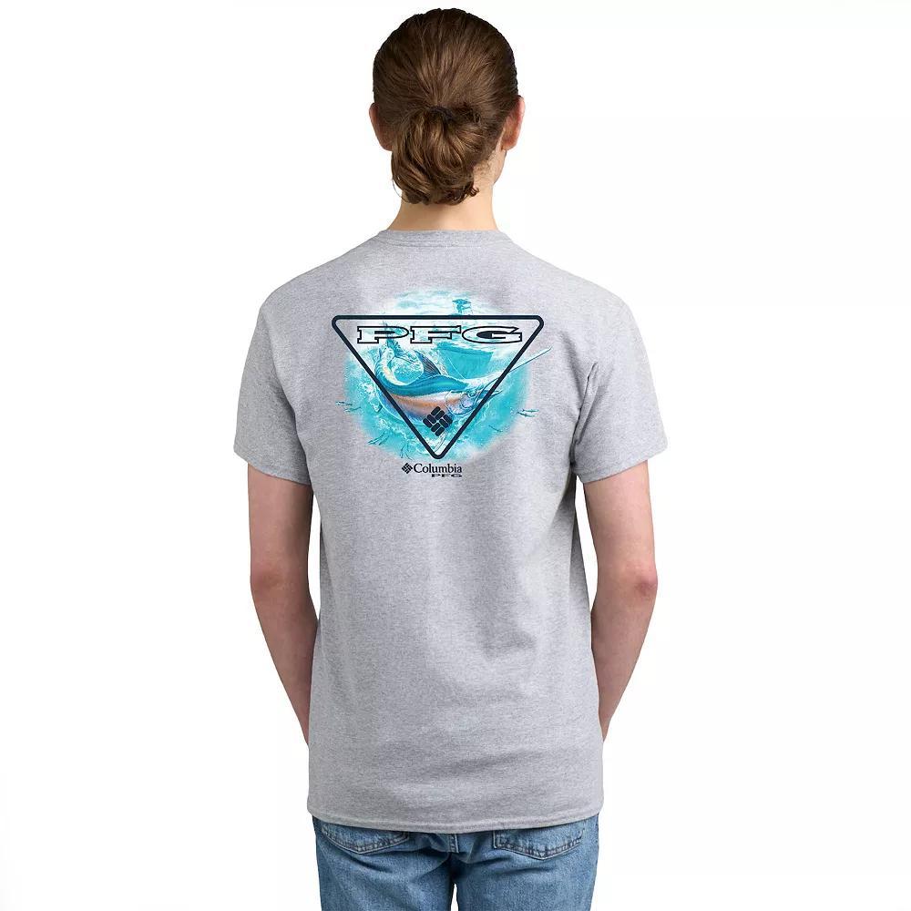 Men's Columbia PFG Short Sleeve Graphic Tee, Size: XXL, Columbia Gray Product Image