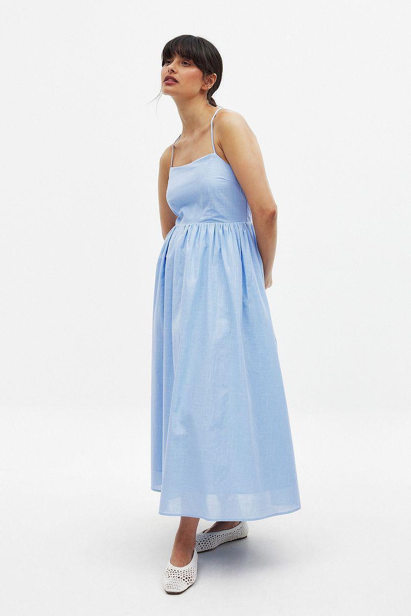 Open Back Tie Detail Midi Dress Product Image