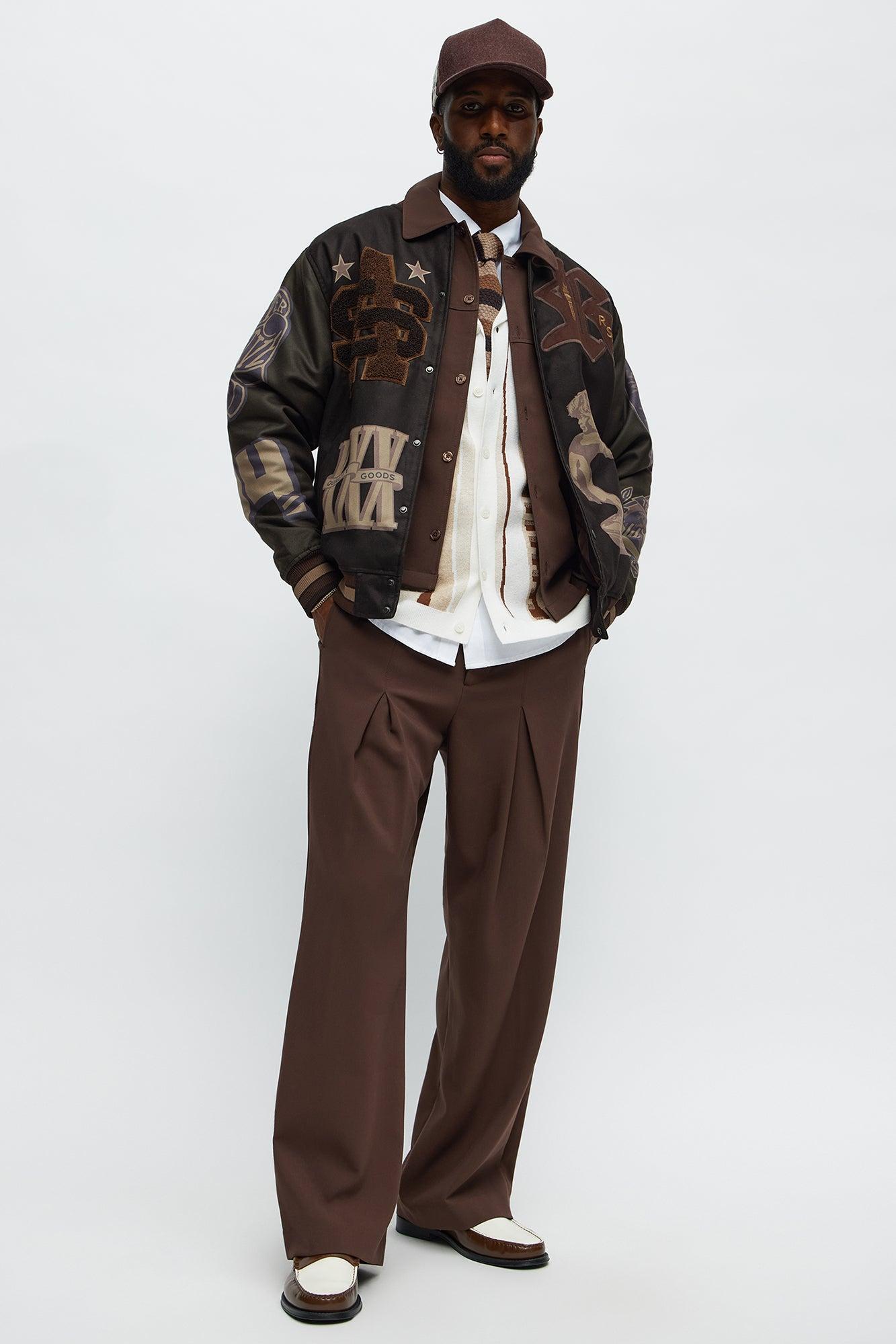 We Are The Champions Varsity Jackets - Brown Combo Product Image