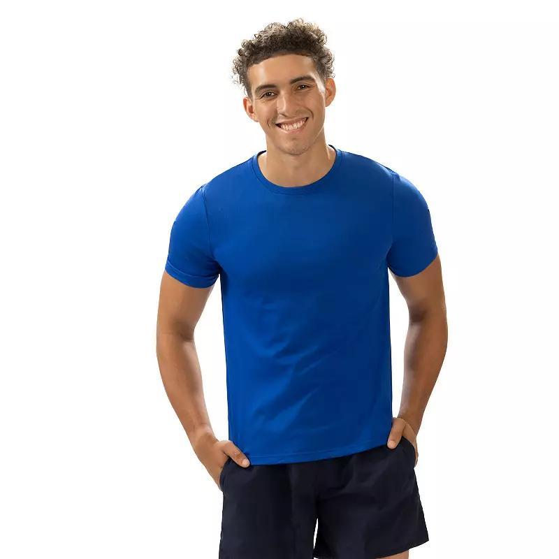 Dolfin Crewneck Short Sleeve Swim Rash Guard Shirt, Men's, Size: Large, Black Product Image