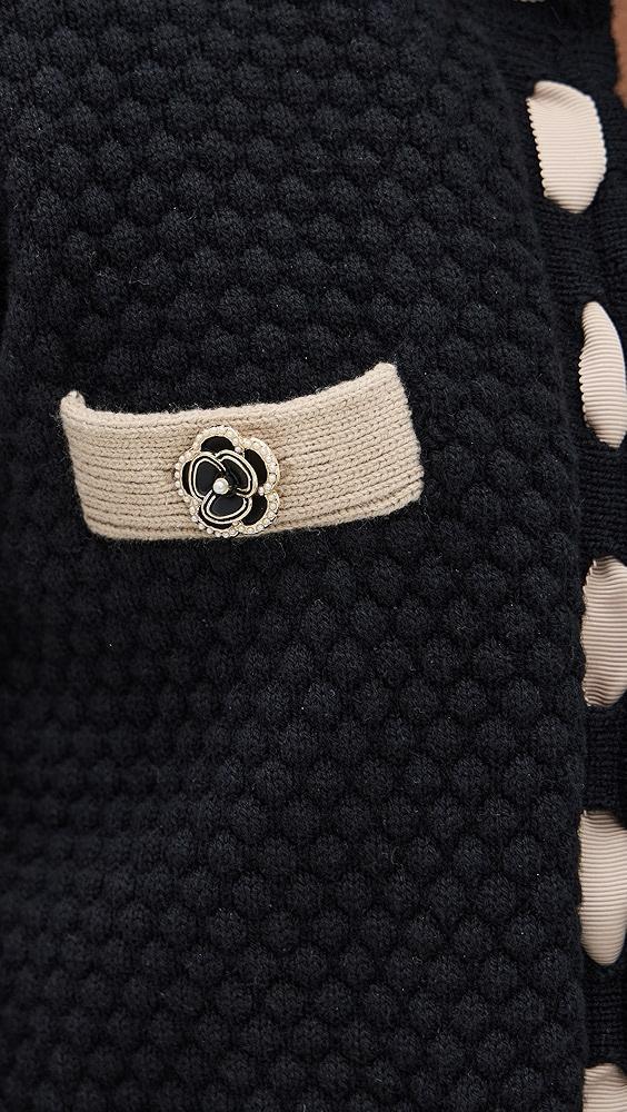 L'AGENCE Astor Contrast Trim Cardigan | Shopbop Product Image
