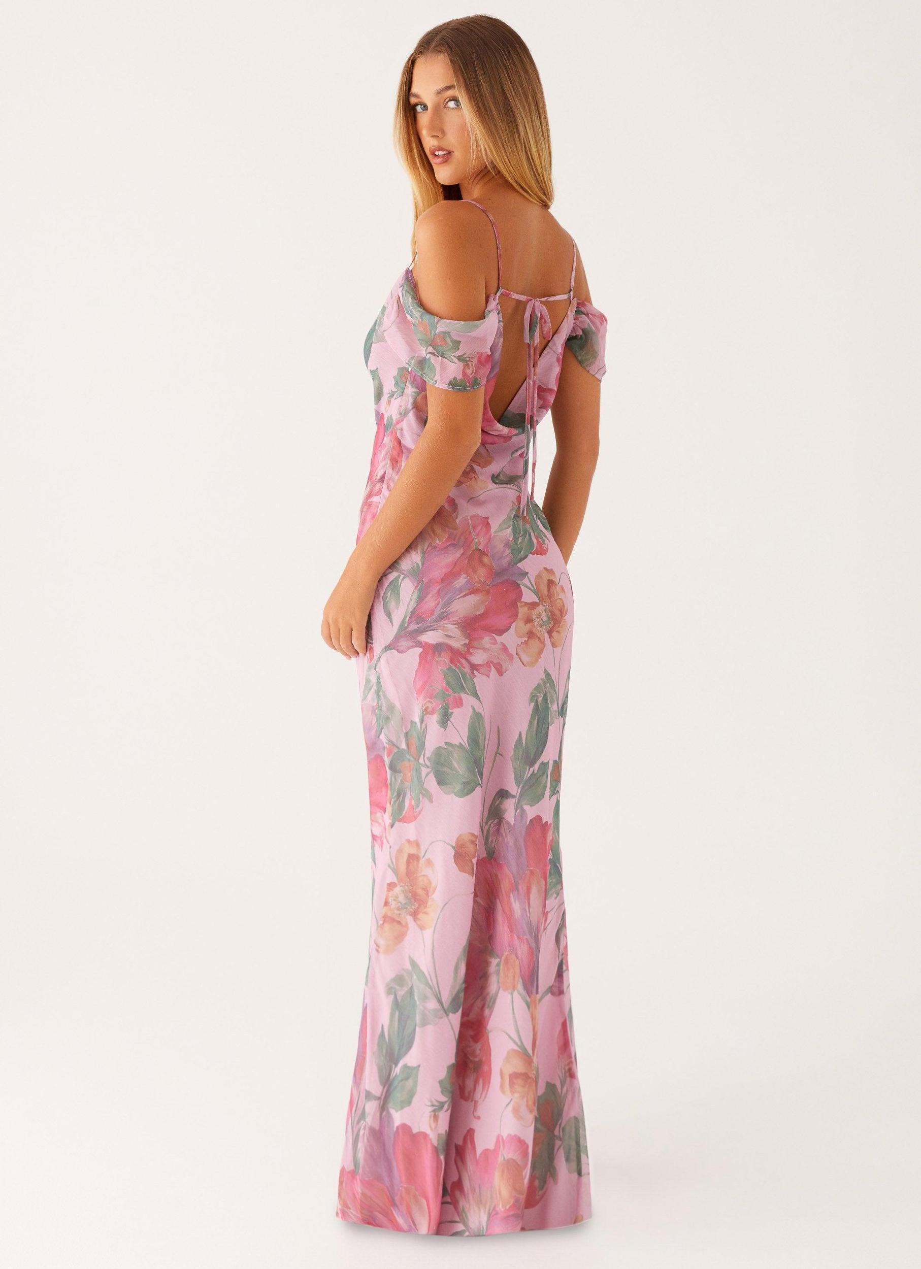 Seline Maxi Dress - Pink Floral Product Image