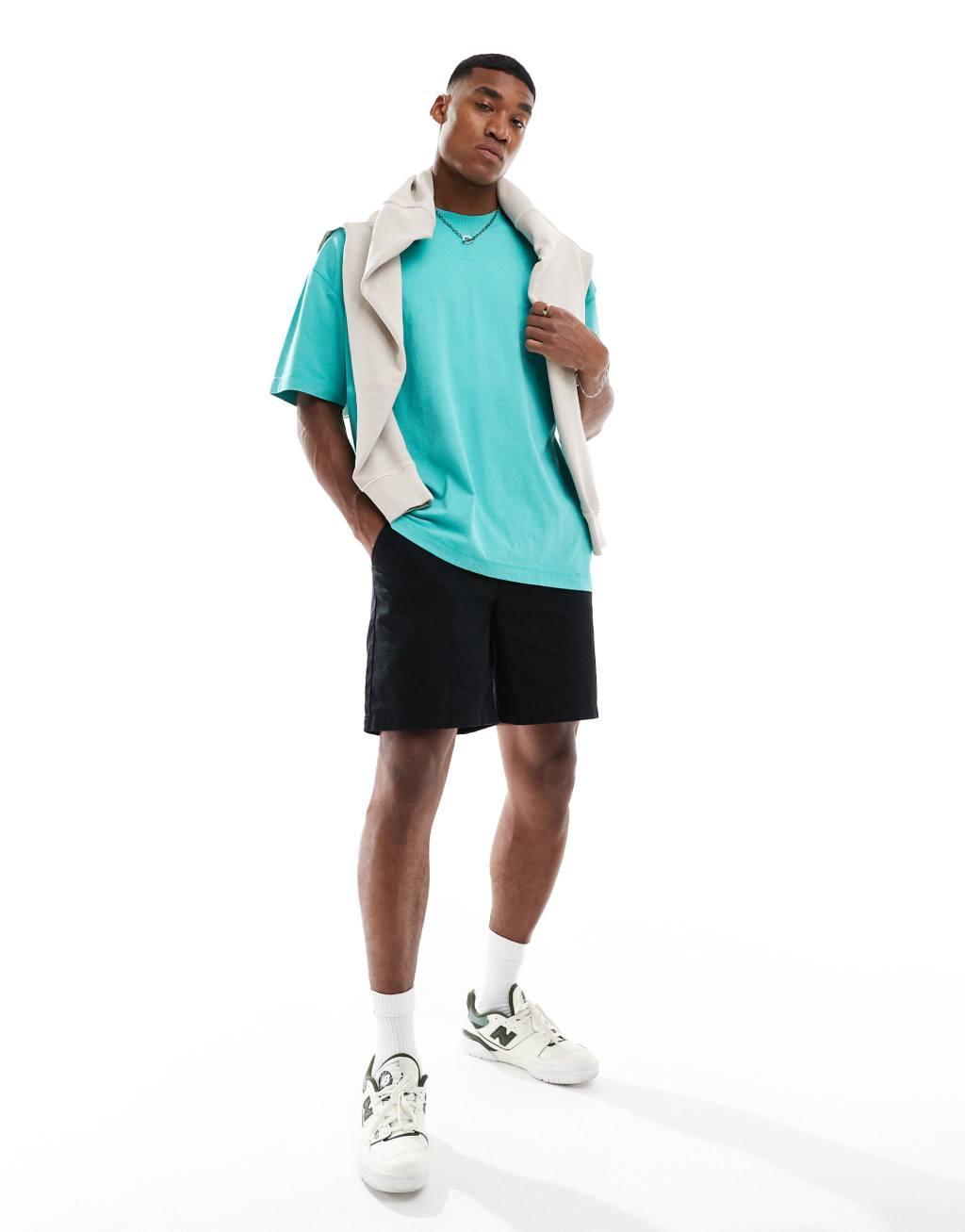 ASOS DESIGN oversized T-shirt in washed turquoise Product Image