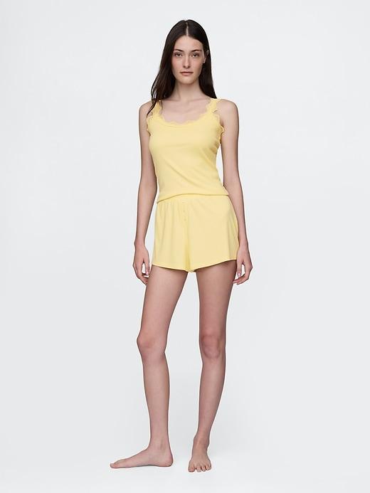 Mini Rib Relaxed PJ Shorts Product Image