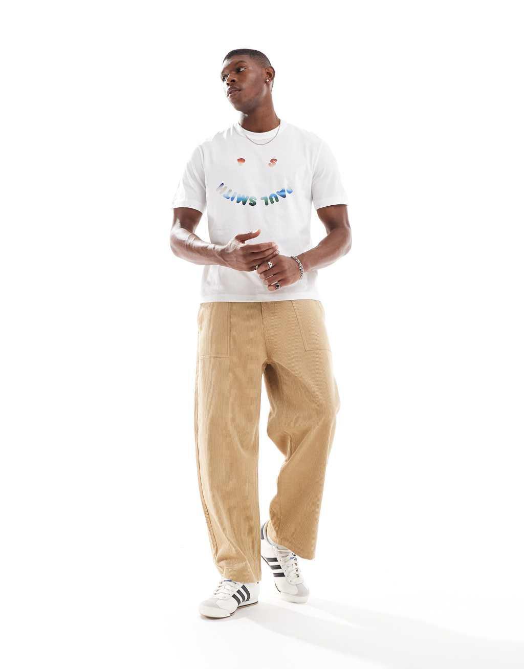 PS Paul Smith happy logo T-shirt in white Product Image