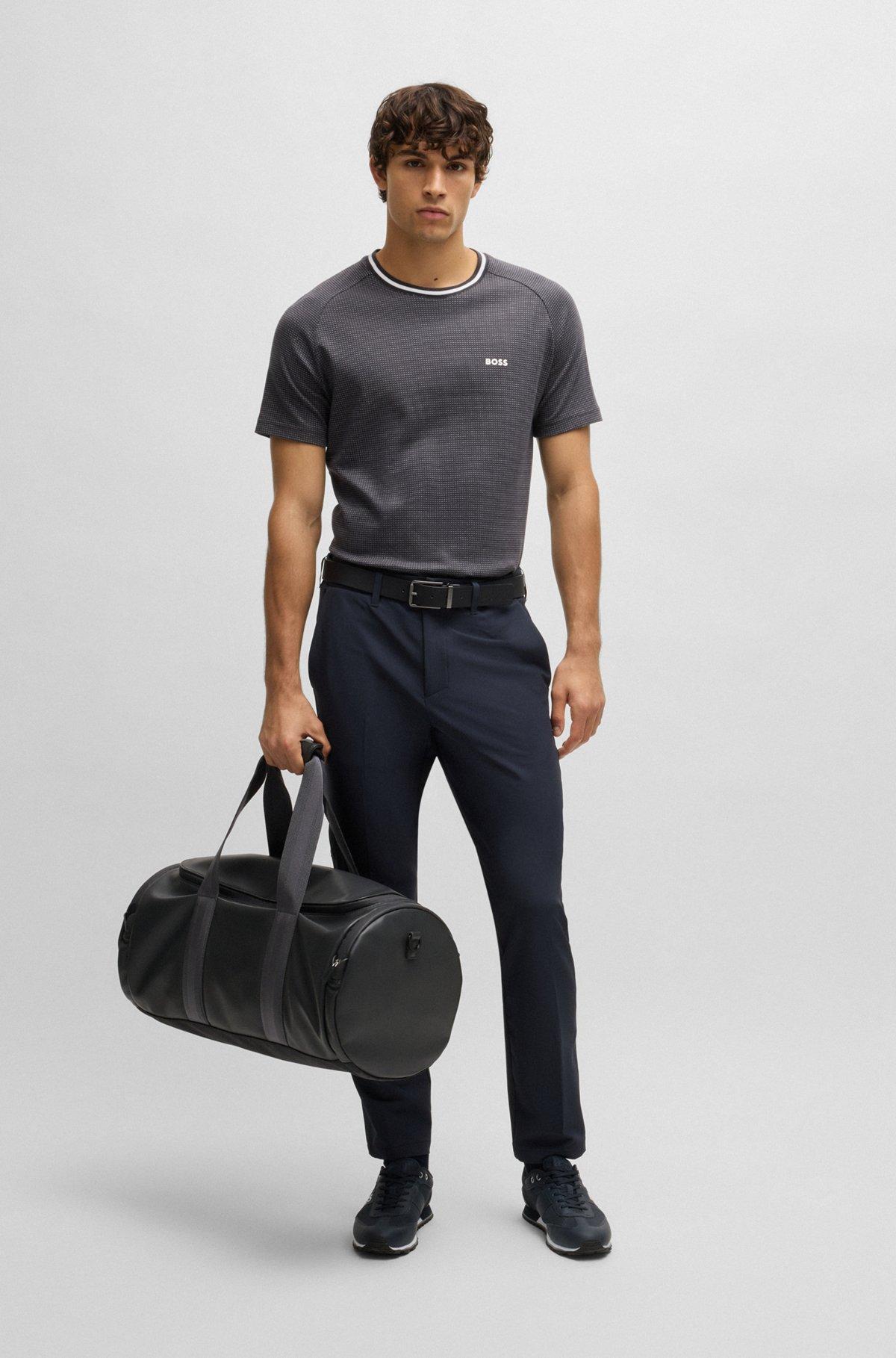 Cotton-jacquard relaxed-fit T-shirt with logo detail Product Image
