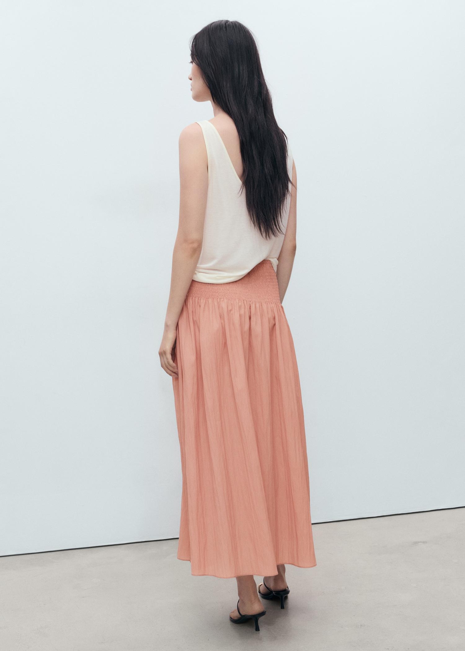 Gathered midi-skirt with panels - Women | MANGO USA Product Image