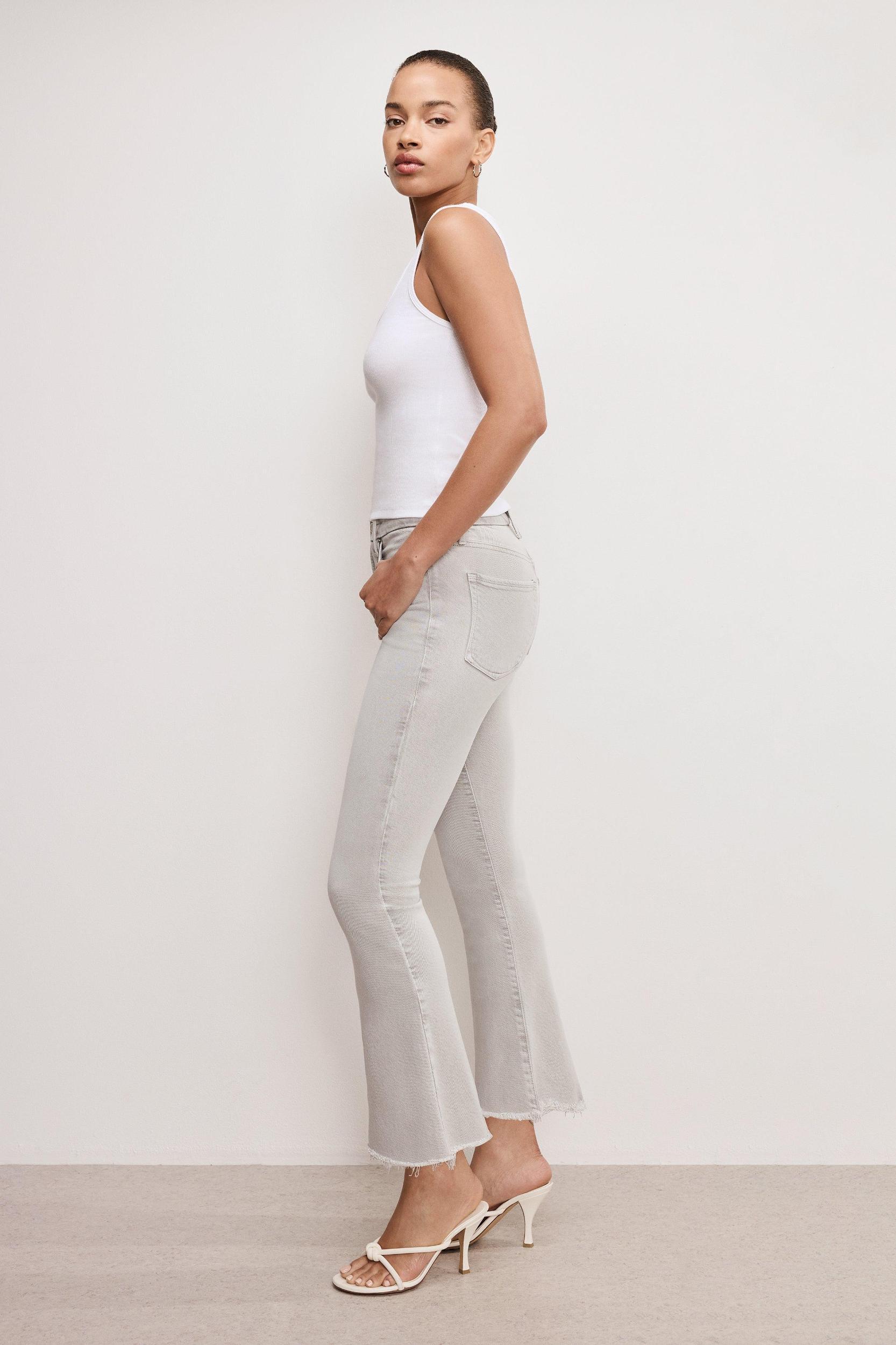 SOFT TECH GOOD LEGS CROPPED MINI BOOT JEANS | AMULET003 Product Image