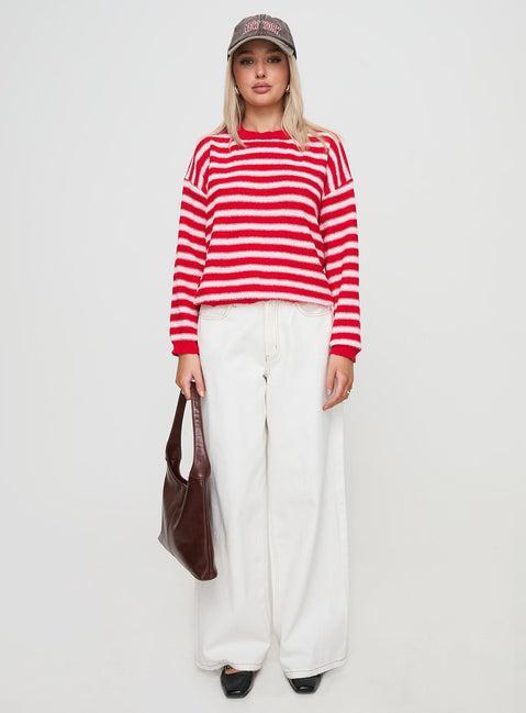 Freeze Knit Sweater Red Product Image