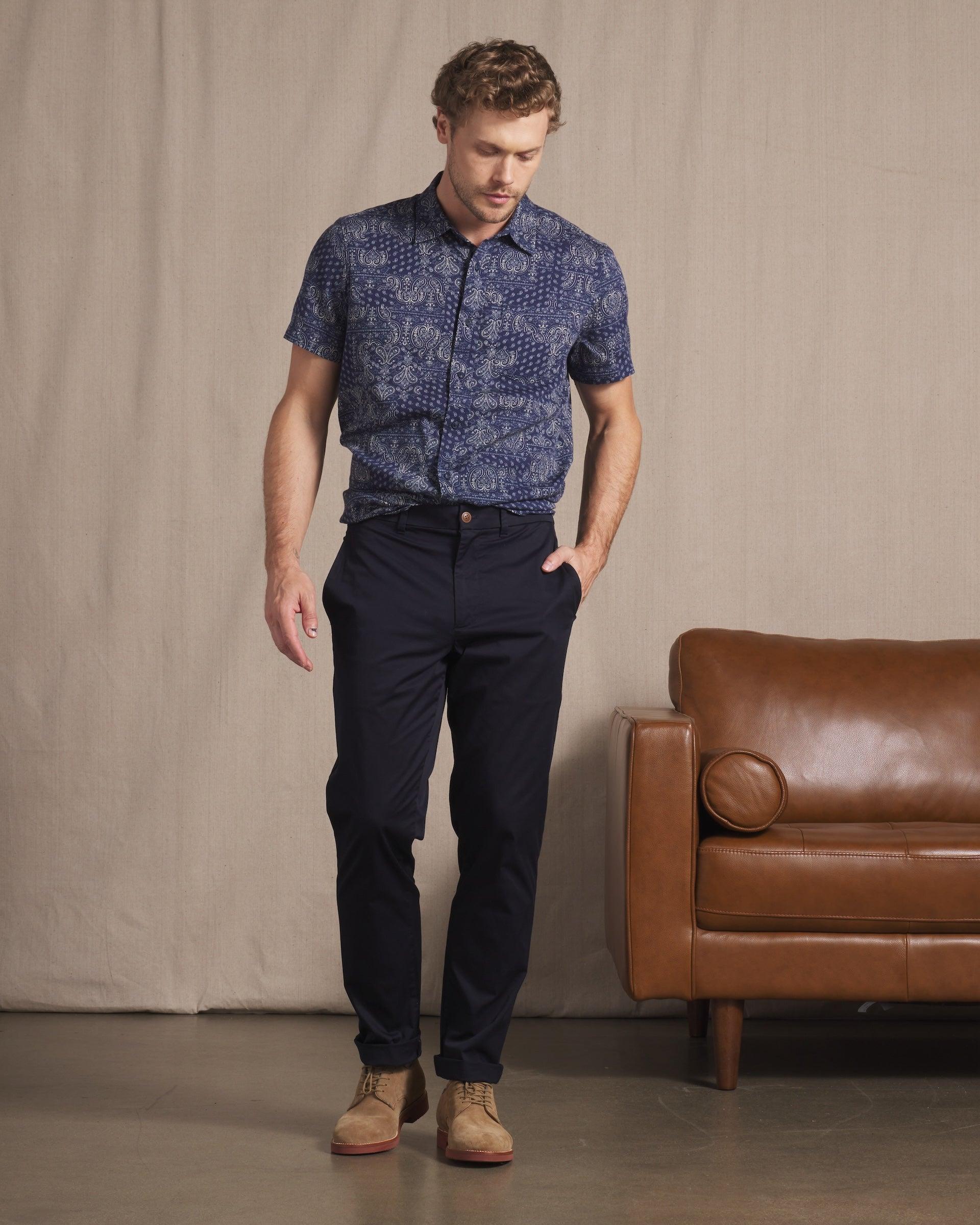 Thompson Flex Stretch Chino (Relaxed Fit) - Dark Navy (Final Sale)* Product Image