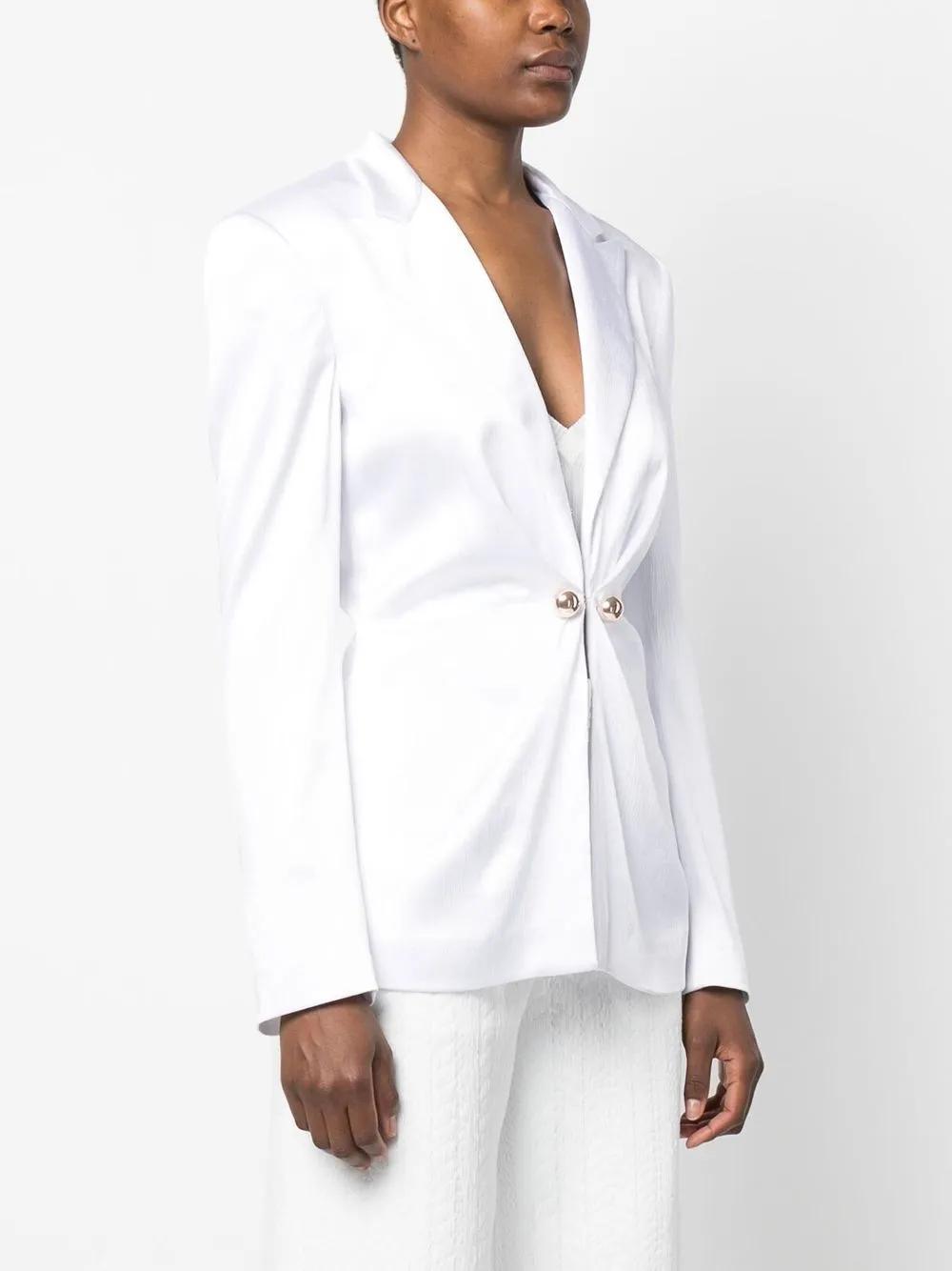 decorative button single-breasted blazer Product Image