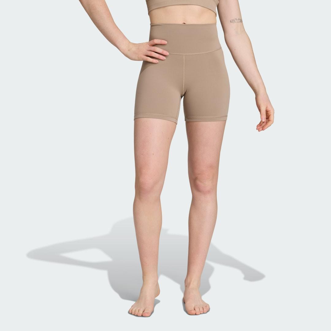 adidas All Me 5-Inch Short Leggings Pulse Lime Mel. L Womens Product Image