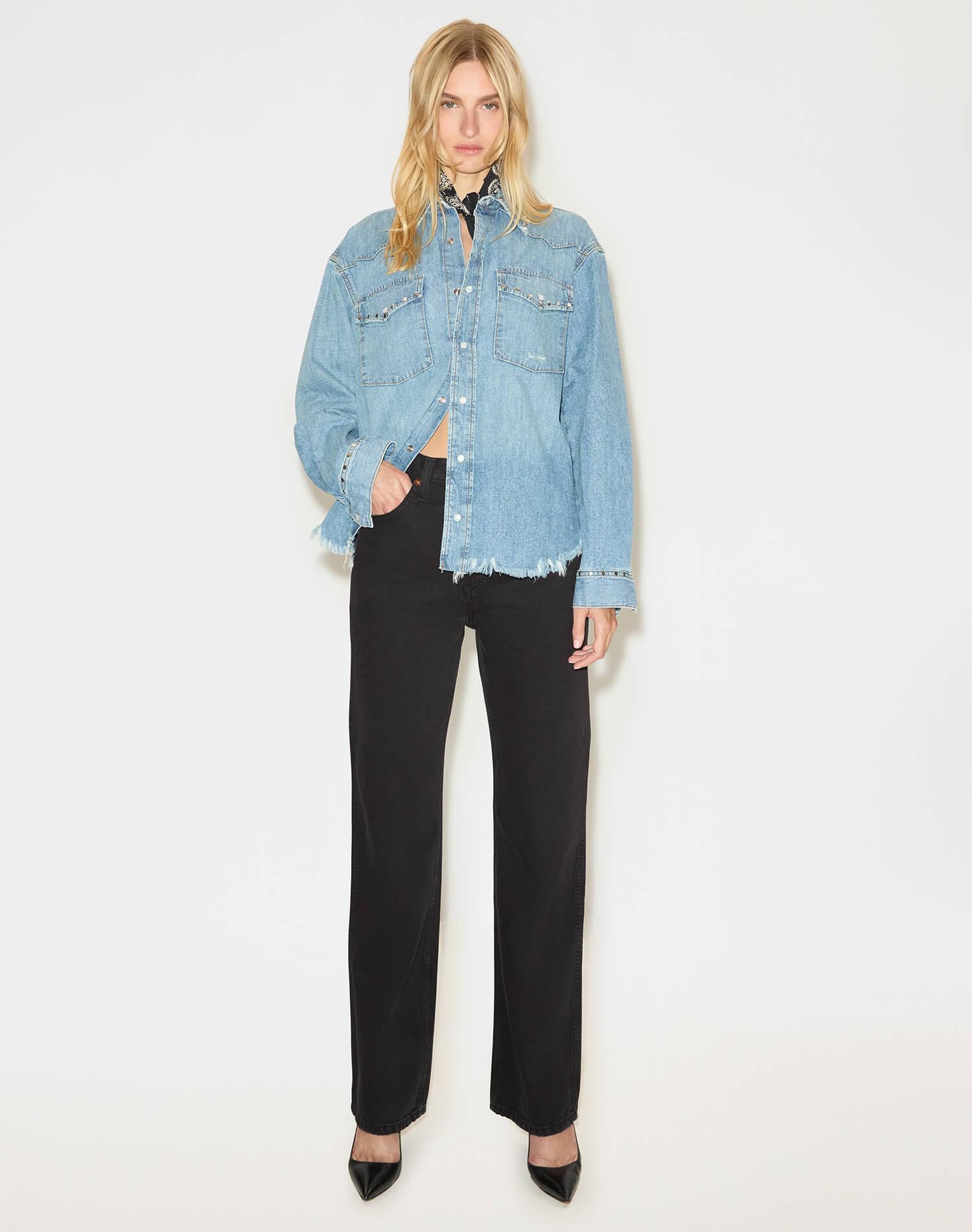 High Rise Loose -  Washed Black Female Product Image