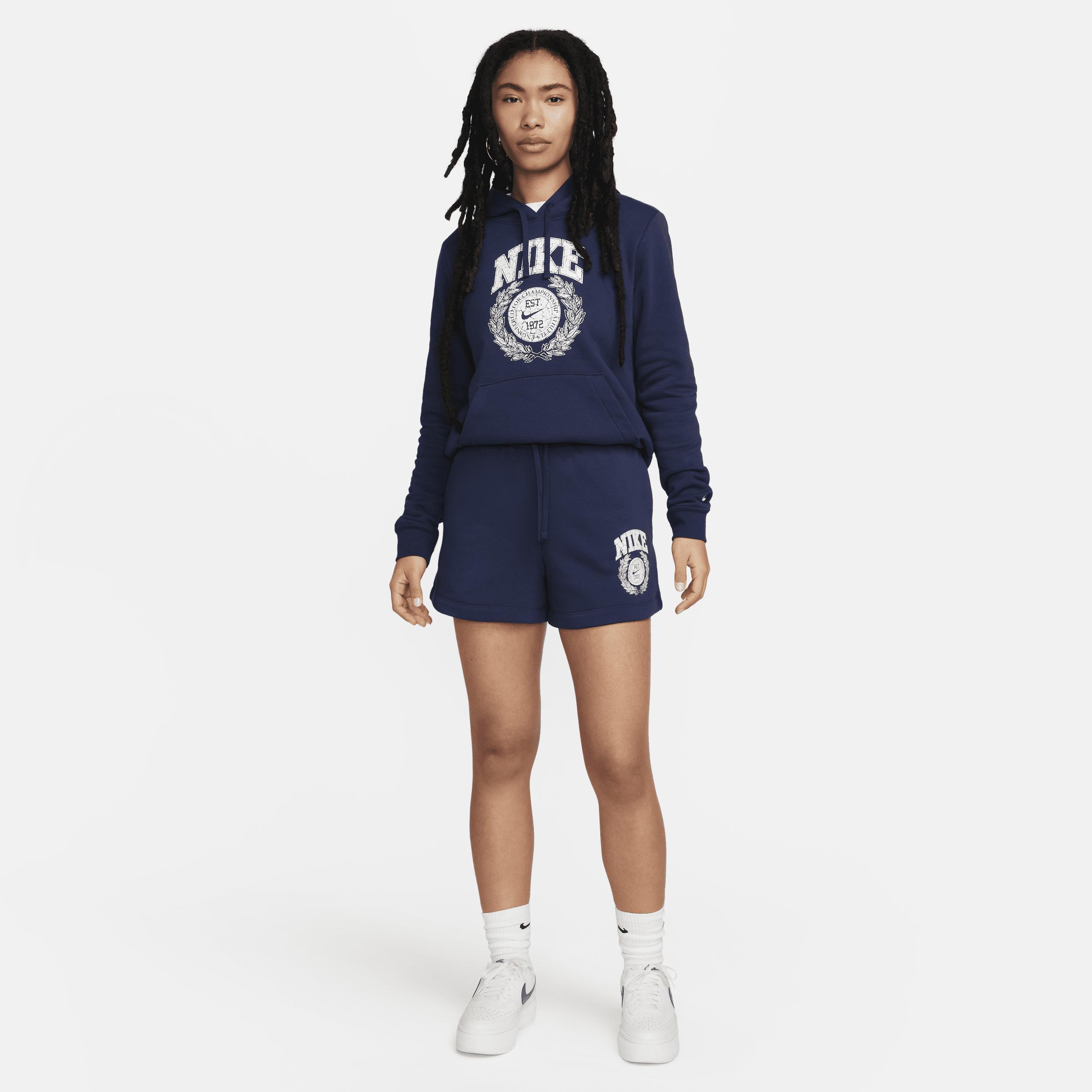 Womens Nike Sportswear Club Fleece Mid-Rise Graphic Shorts Product Image