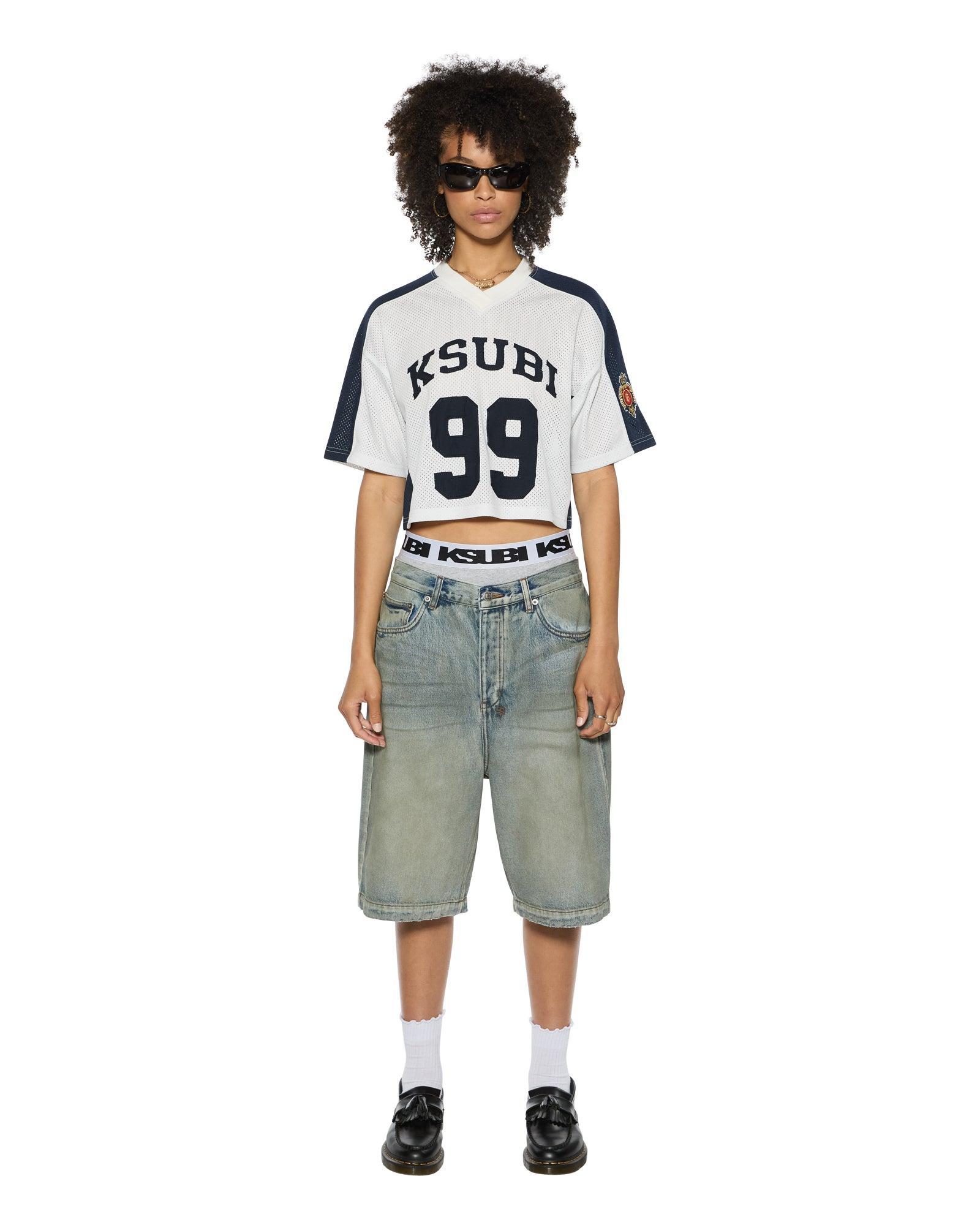 99 SS CROP JERSEY WHITE Female Product Image