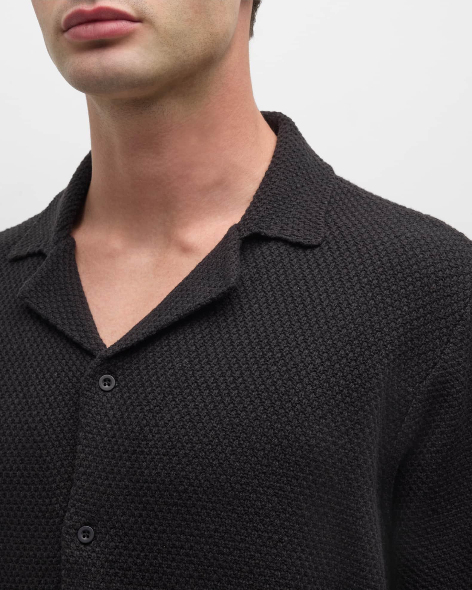 Men's Cotton Textured Camp Shirt Product Image