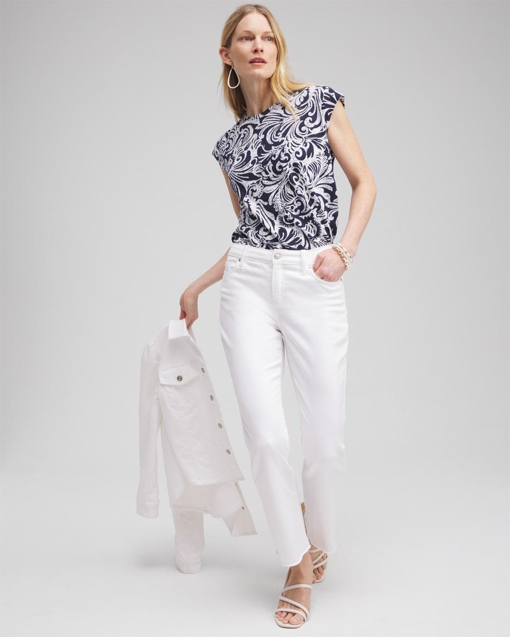 Paisley Cap Sleeve Tee Product Image