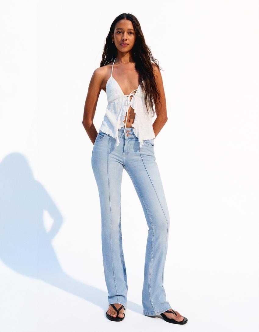 Low-rise bootcut jeans Product Image