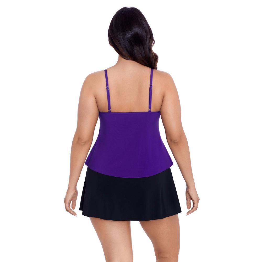 Women's Trimshaper Rachel Tankini Swimsuit Top, Size: 18, Blue Grotto Product Image