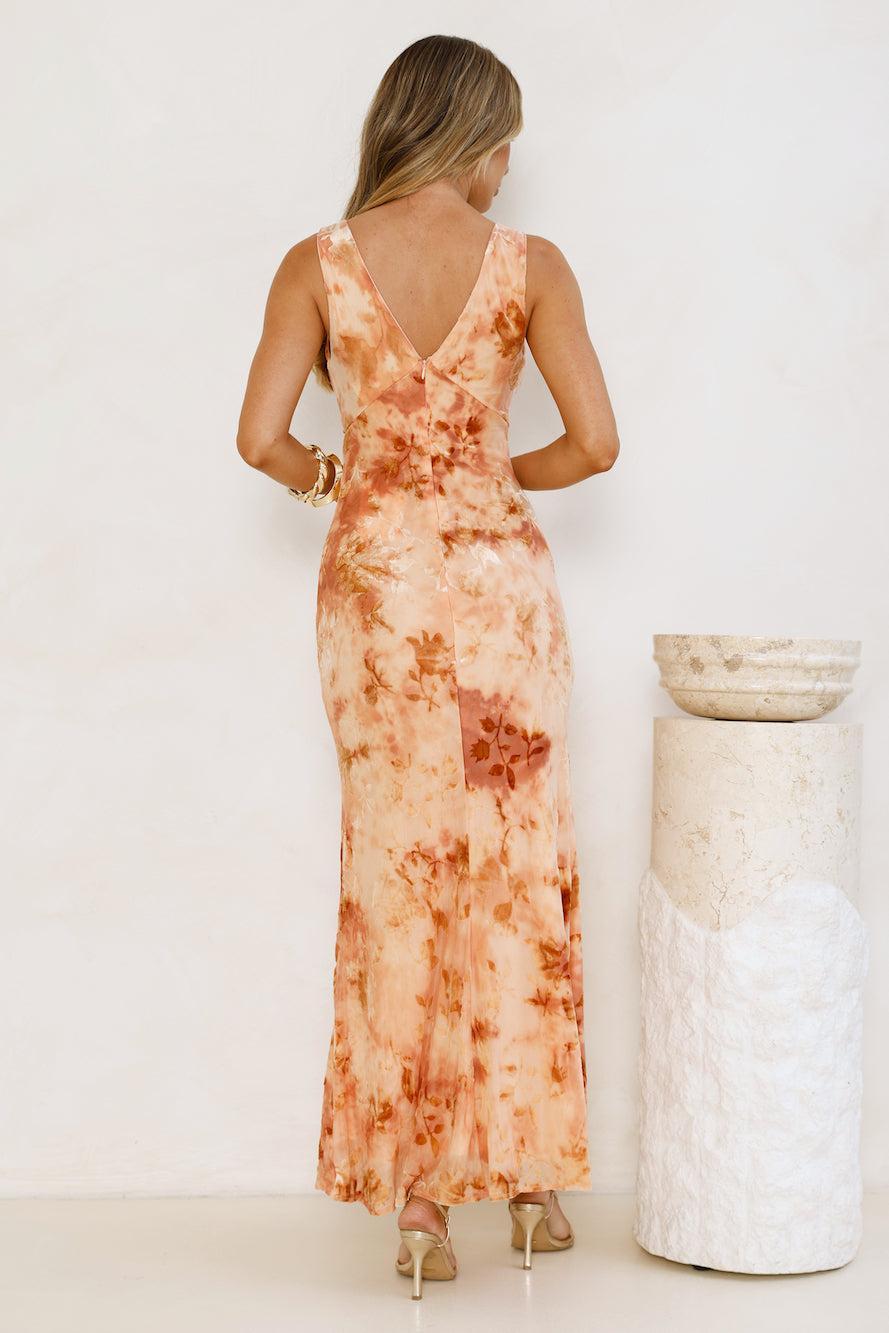 Rule The Night Maxi Dress Orange Product Image