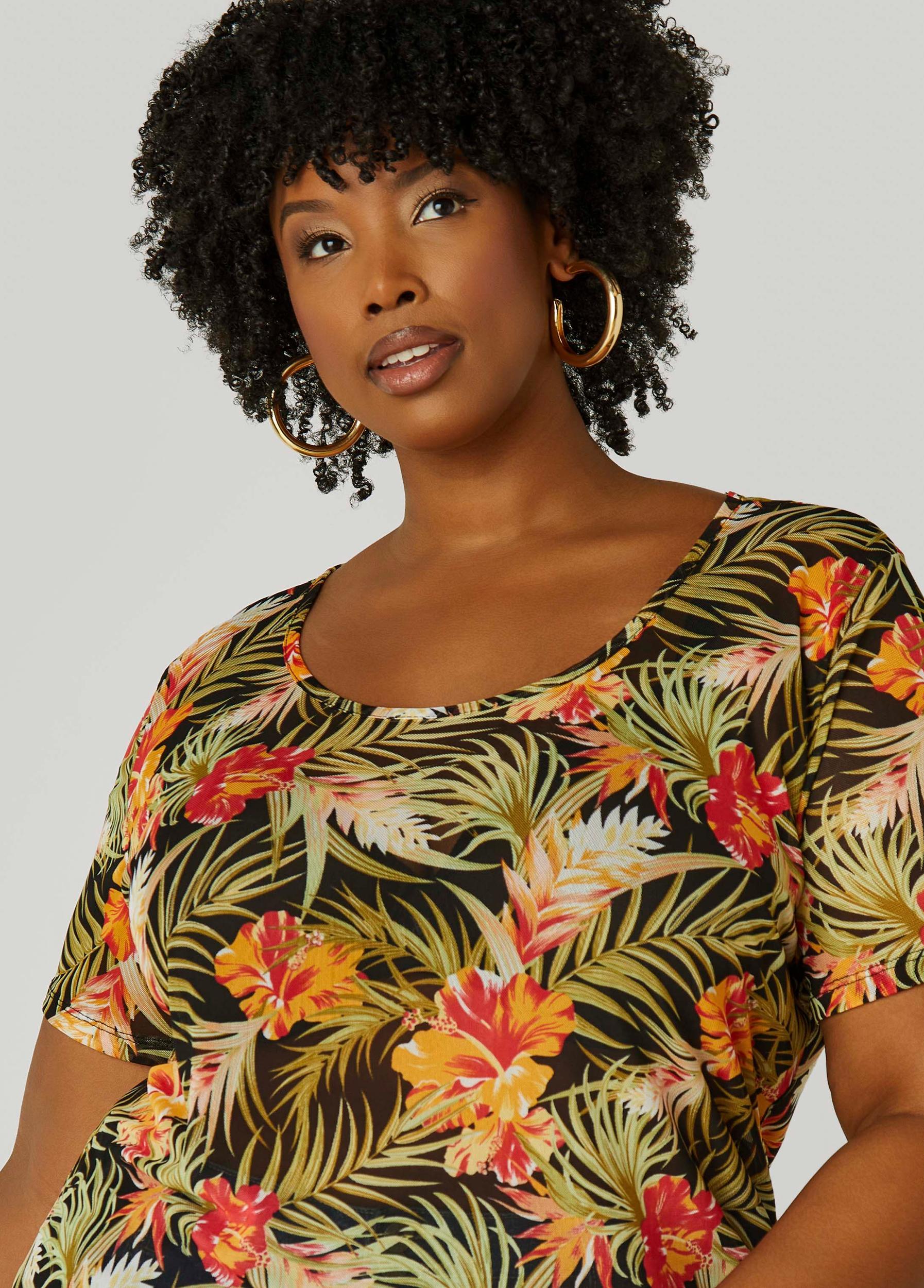 Floral Mesh Tee Product Image