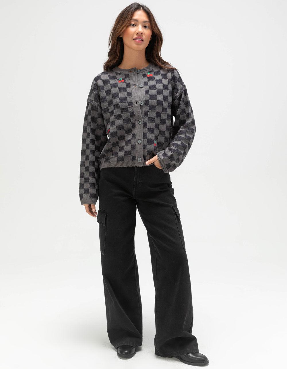 NOISY MAY Cherry Embroidered Womens Cardigan Product Image