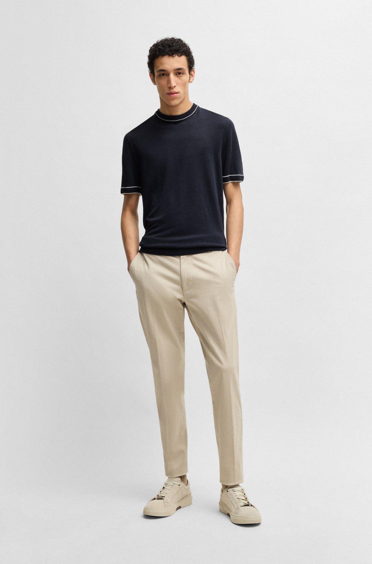 Linen-blend sweatshirt with tipping Product Image