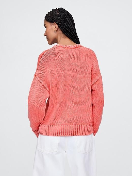 100% Cotton Relaxed Sweater Product Image