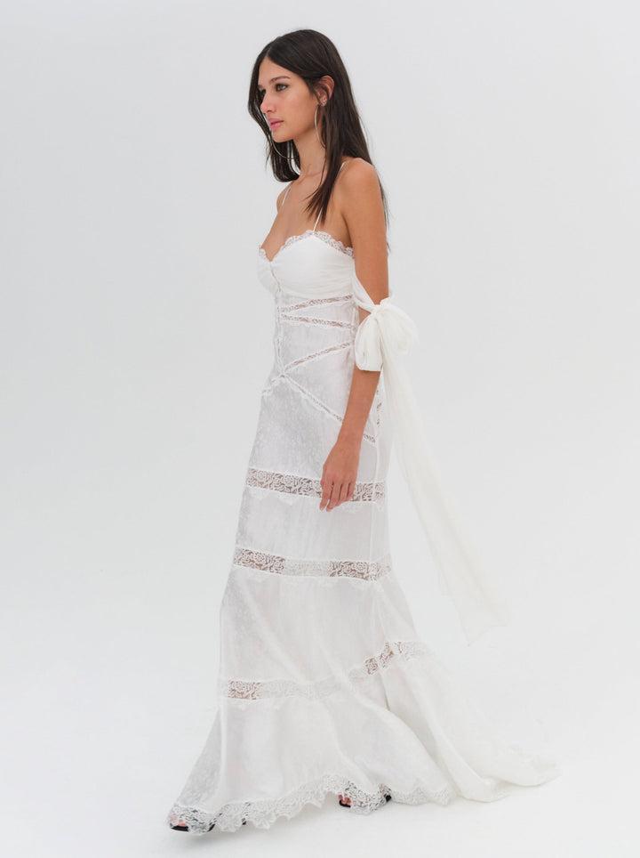 Rita Lace Gown — White Product Image