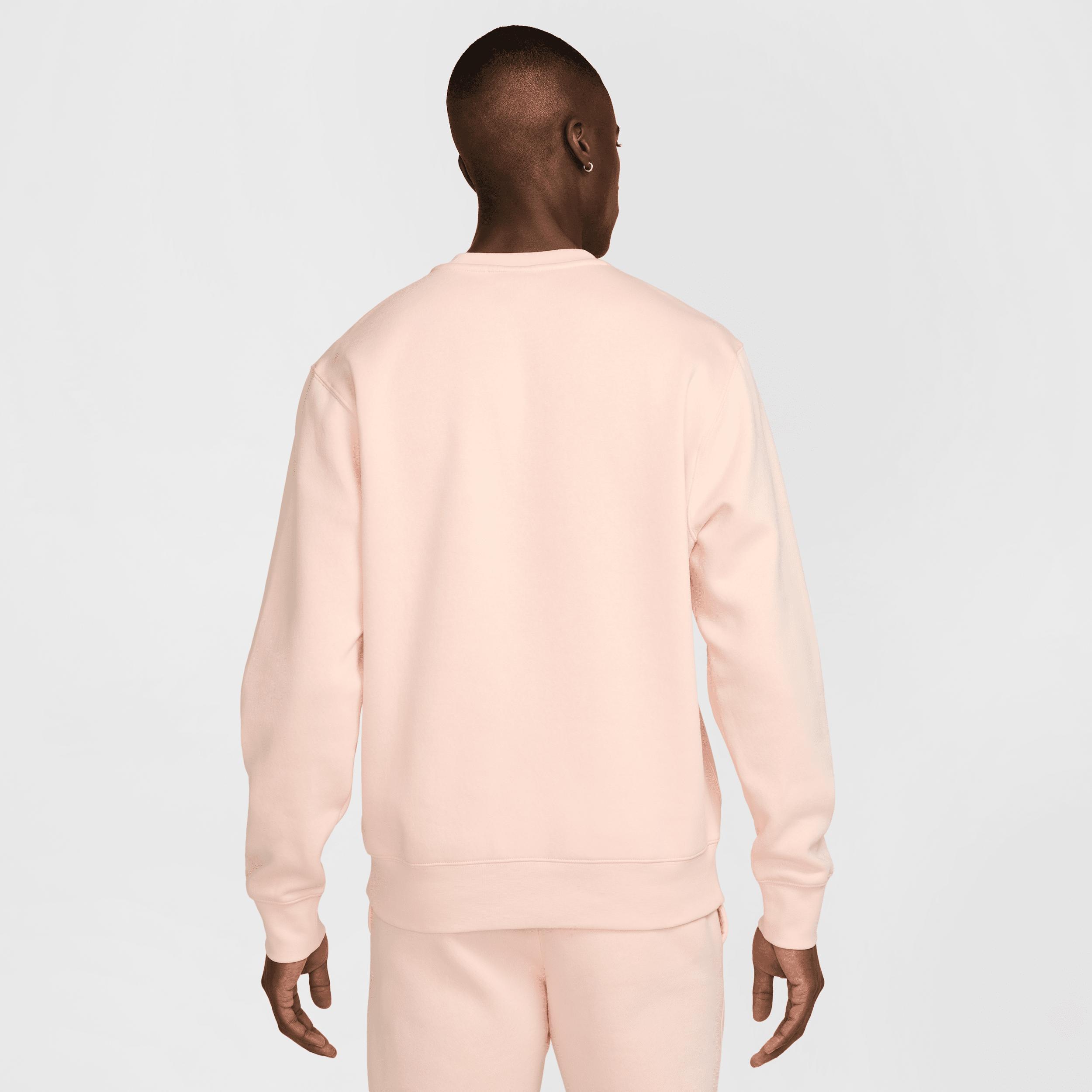 Men's Nike Club Fleece Crew, Size: XL, Brown Moon Product Image