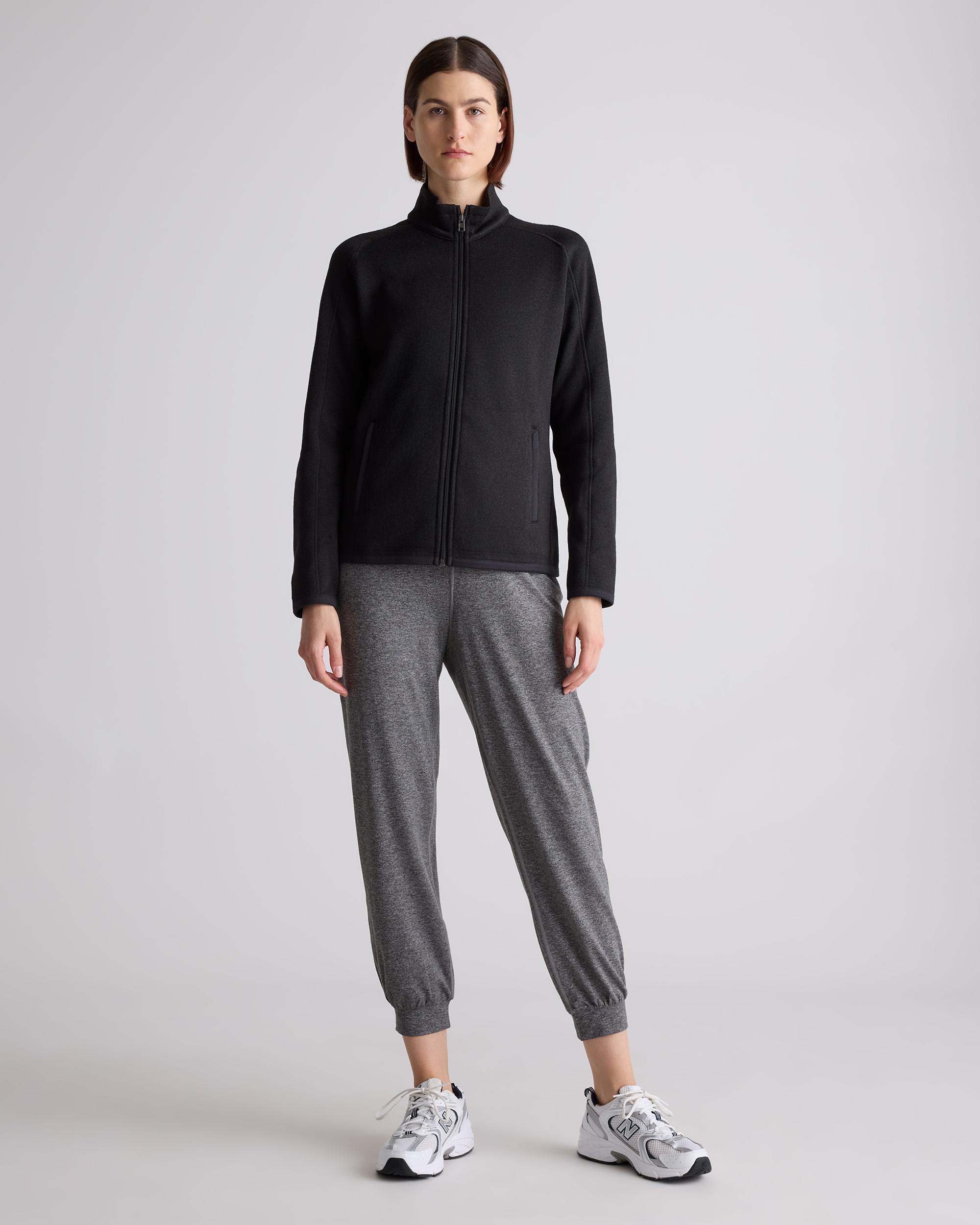 Quince | Women's Sweater-Knit Fleece Full-Zip Jacket Size XS, Recycled Polyester Product Image