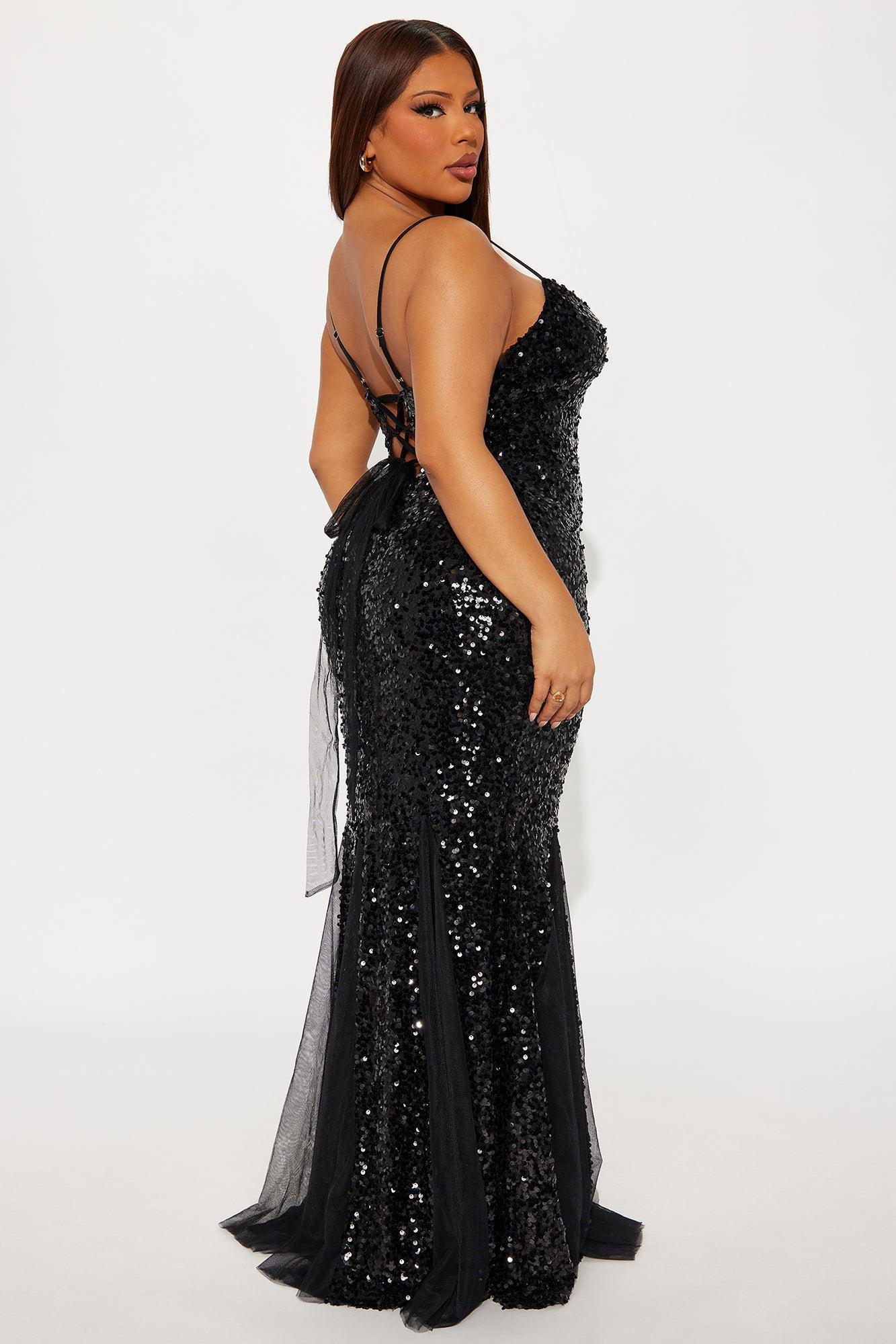 Midnights Sequin Gown - Black Product Image