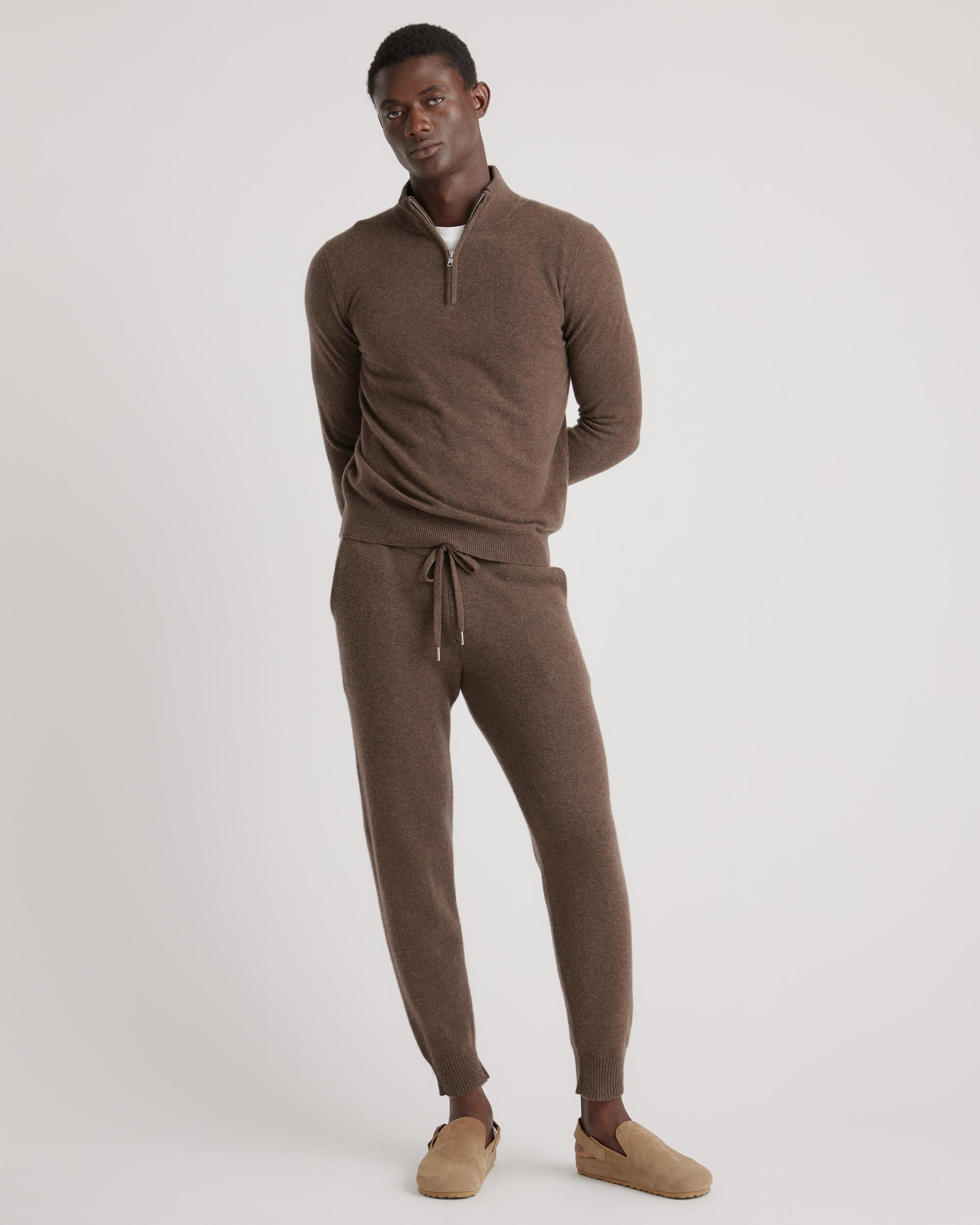 Quince | Men's Mongolian Cashmere Quarter Zip Sweater Product Image