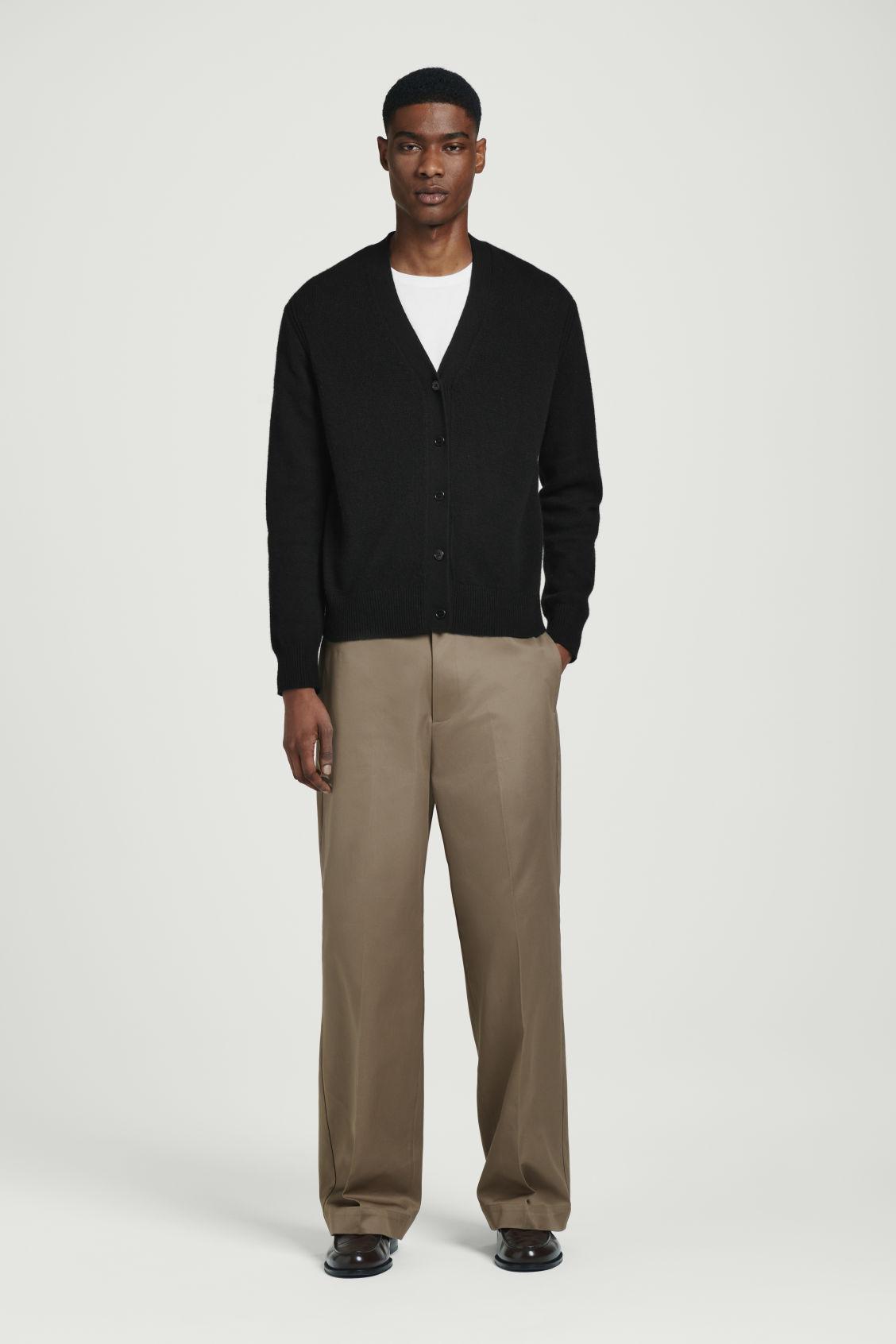RELAXED COTTON STRAIGHT-LEG PANTS Product Image