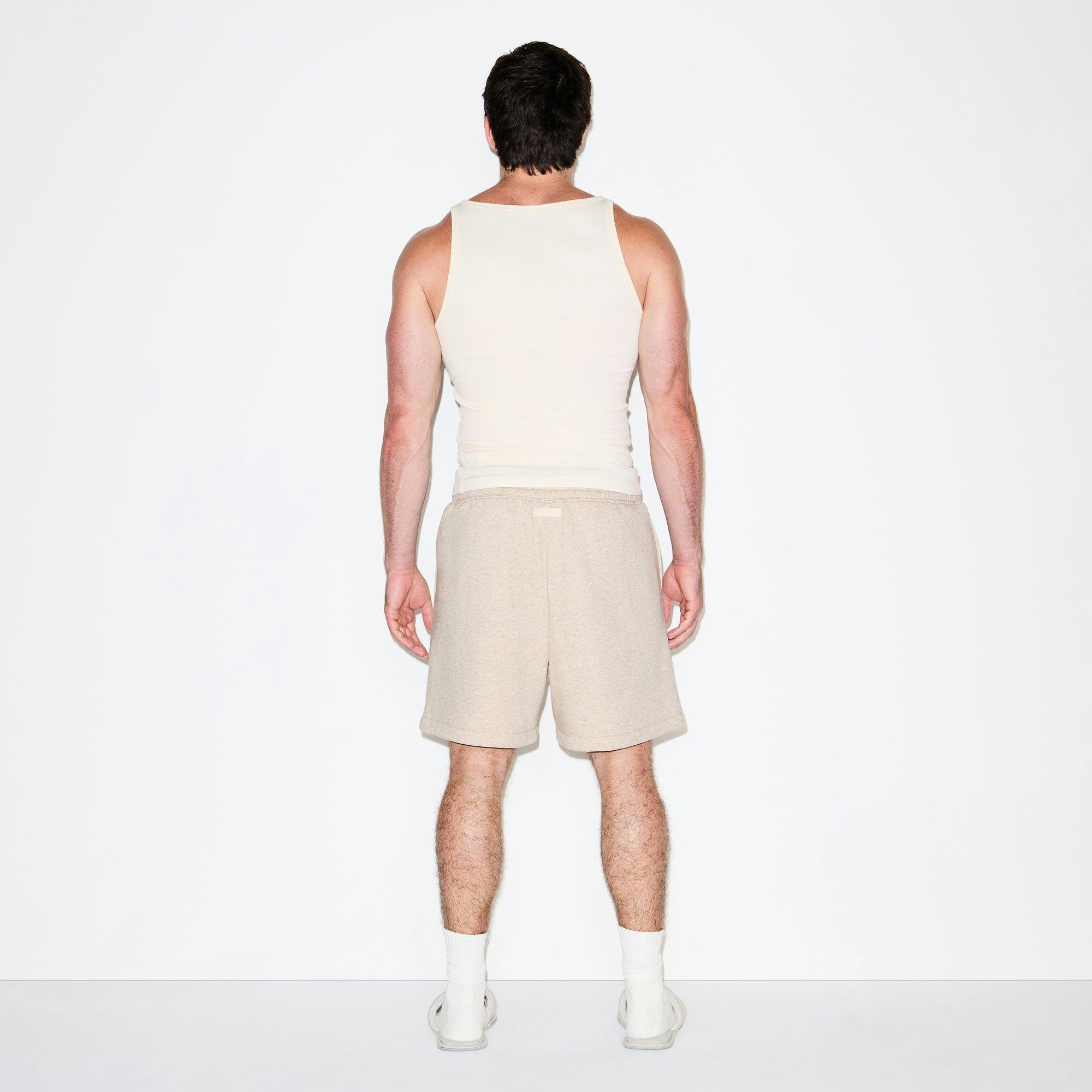 FLEECE LOUNGE MENS RELAXED SHORT | DESERT HEATHER Product Image