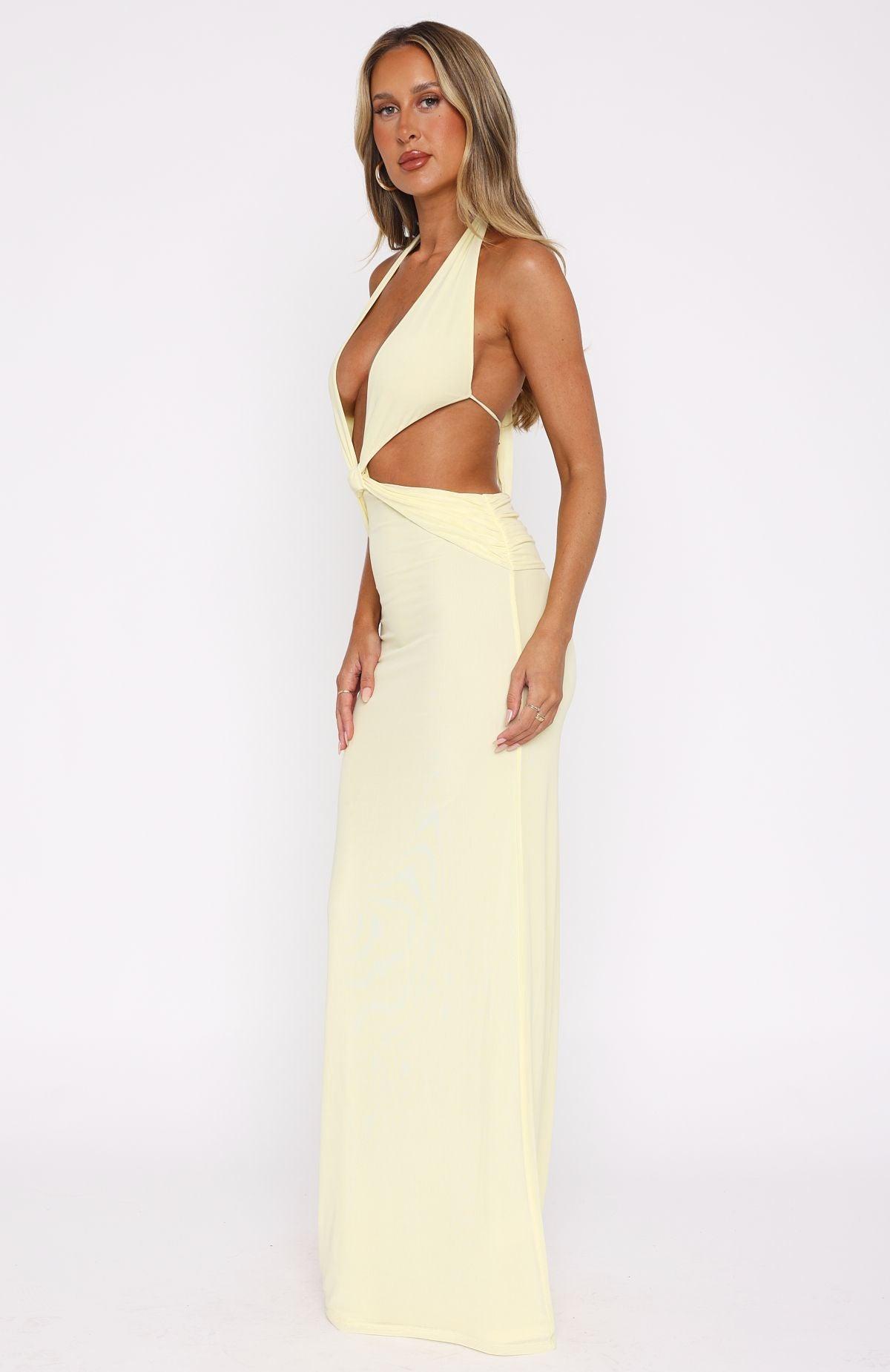 Everybody's Watching Maxi Dress Lemon Product Image