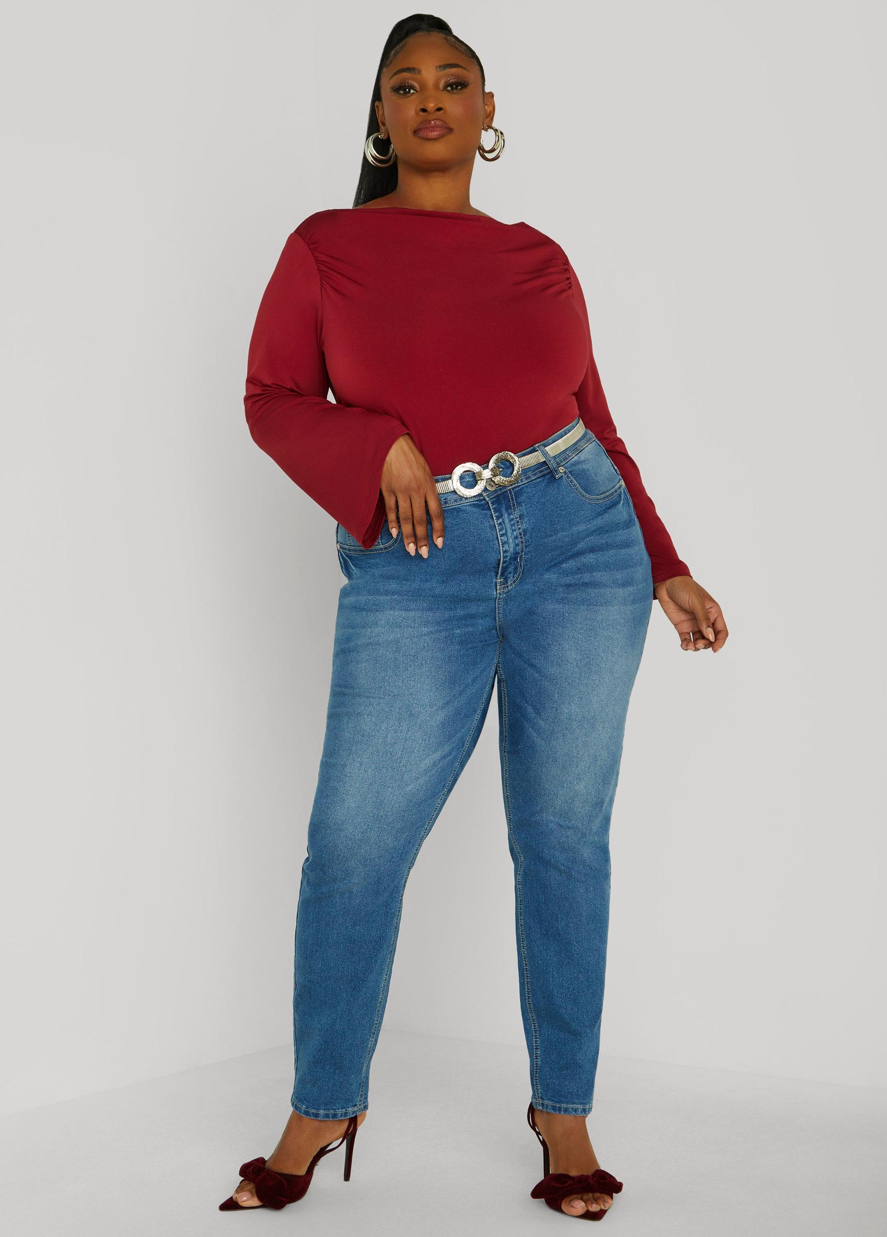 Gathered Boat Neck Top Product Image