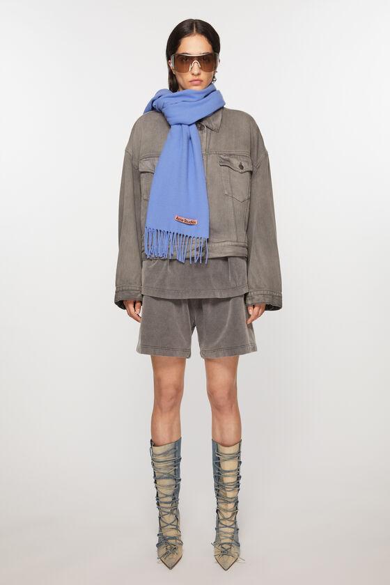 Fringe wool scarf - Narrow Product Image