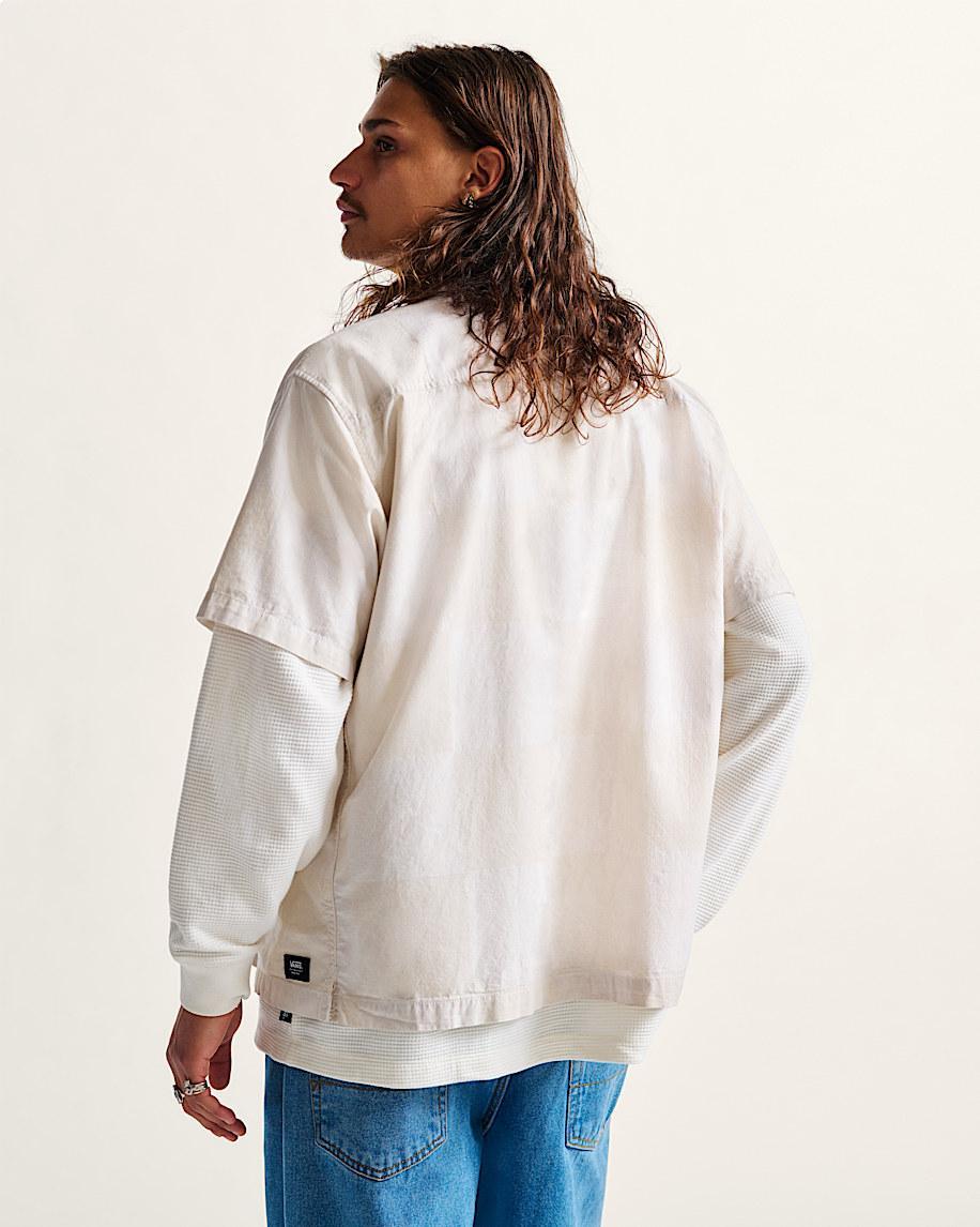 Kessler Checkerboard Woven Shirt in White| Vans US Product Image
