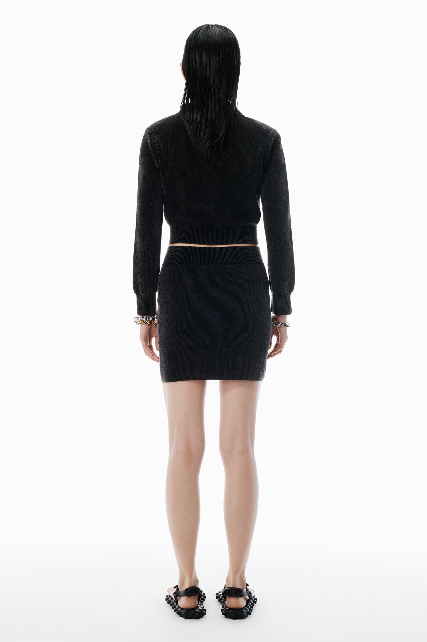 Black Cotton-blend Chenille Cardigan Product Image