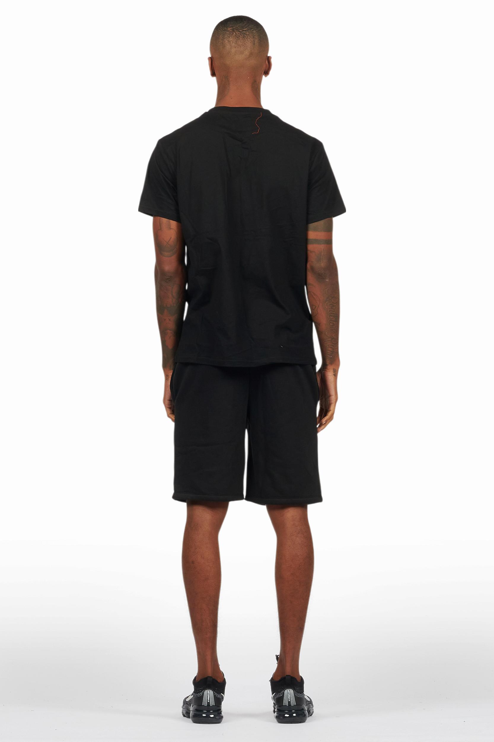 Sana Black/White T-Shirt Short Set Male Product Image