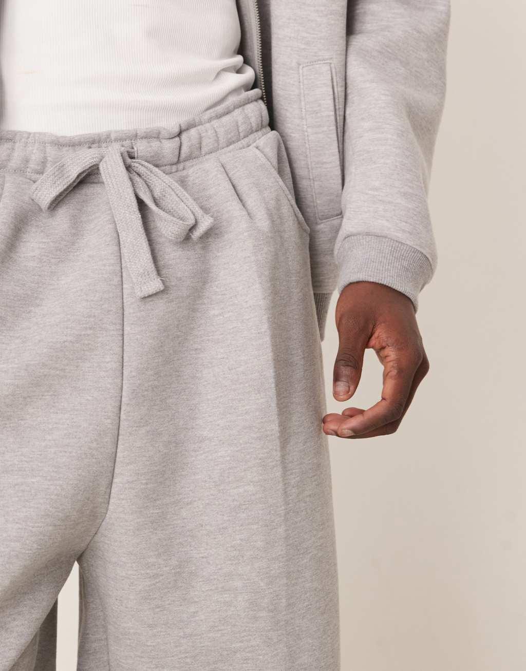ASOS DESIGN heavyweight sweatpants in gray heather Product Image