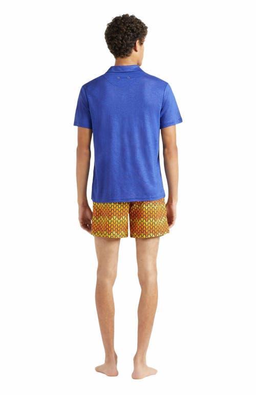 Vilebrequin Men's Solid Linen Jersey Polo in Marrakech at Nordstrom, Size Large Product Image