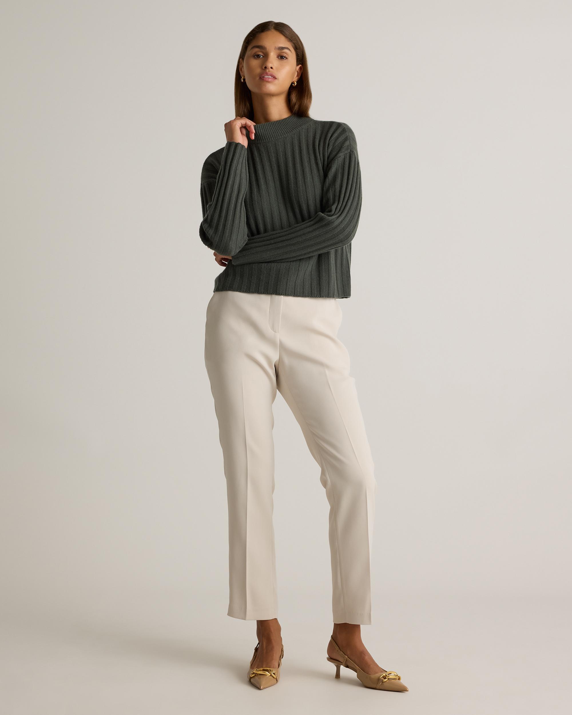Quince | Women's Stretch Crepe Ankle Pants Recycled Polyester Product Image