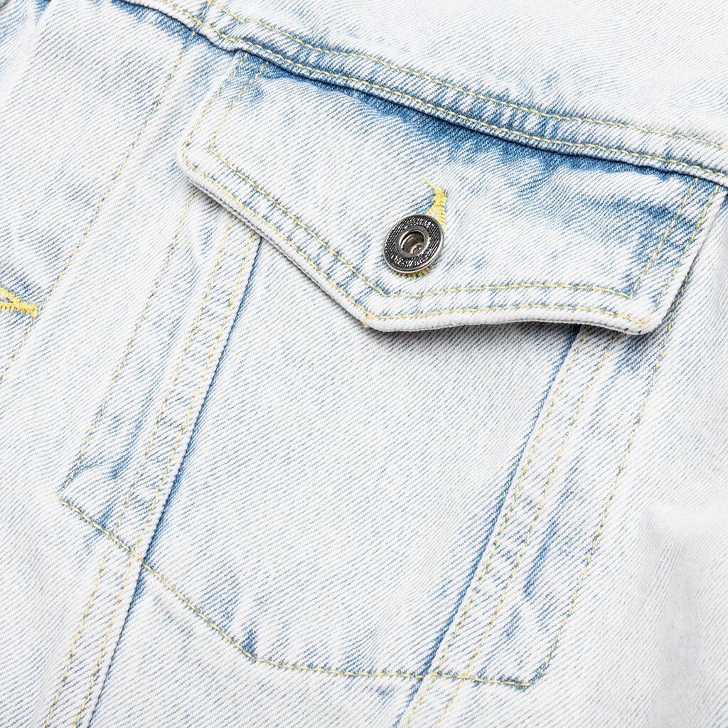 Graffiti EMB Denim Skate Jacket - Extreme Blue Male Product Image