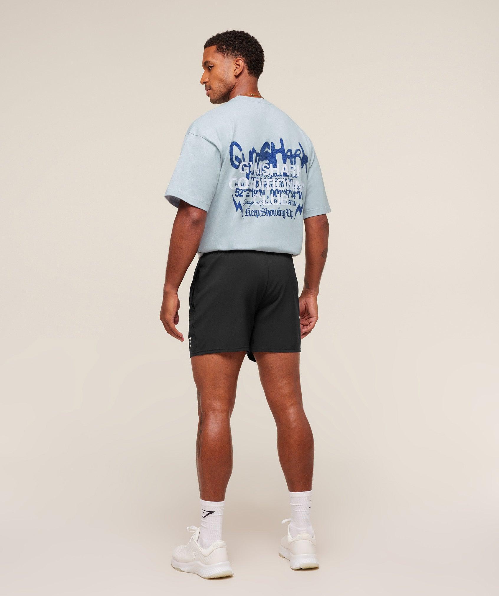 Gymshark GSCC T-Shirt - Smoke Blue Male Product Image